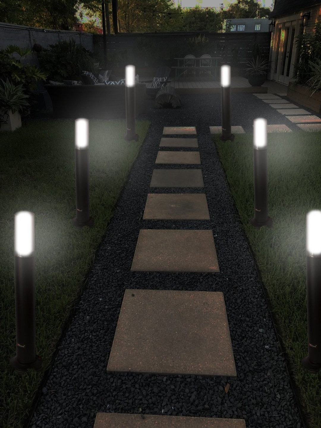 

BENE Benjamin Bollard Black & White 6 Pieces Self-Assembly Outdoor Lamps