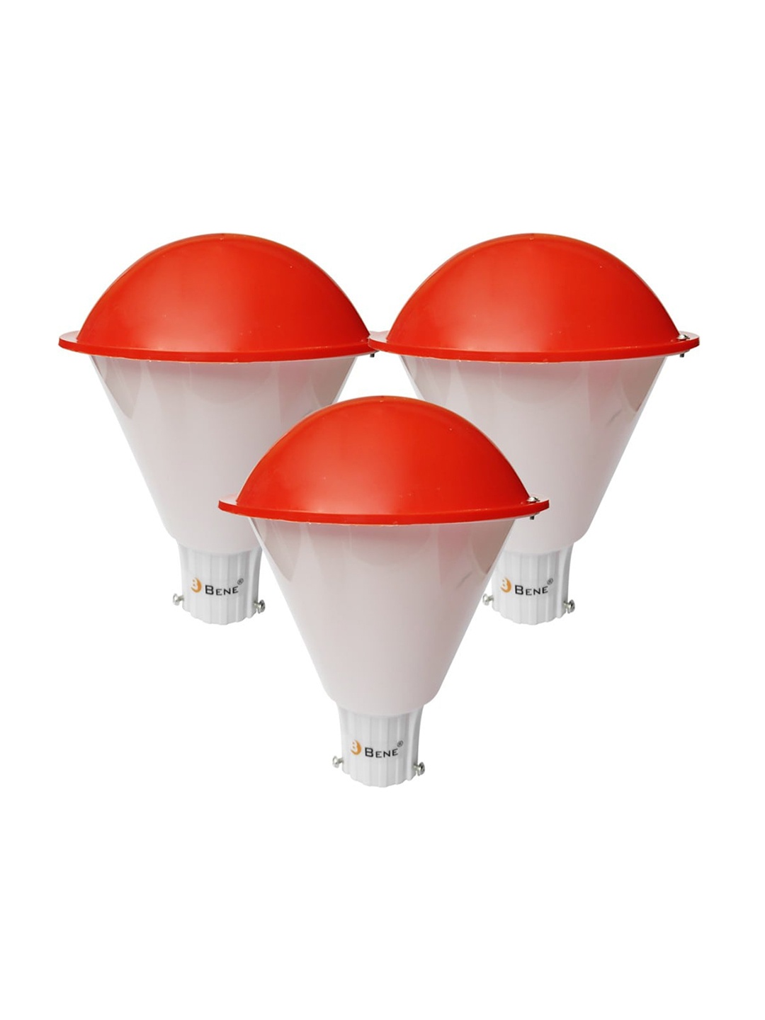 BENE Plum Orange & White 3 Pieces Self-Assembly Outdoor Lamps