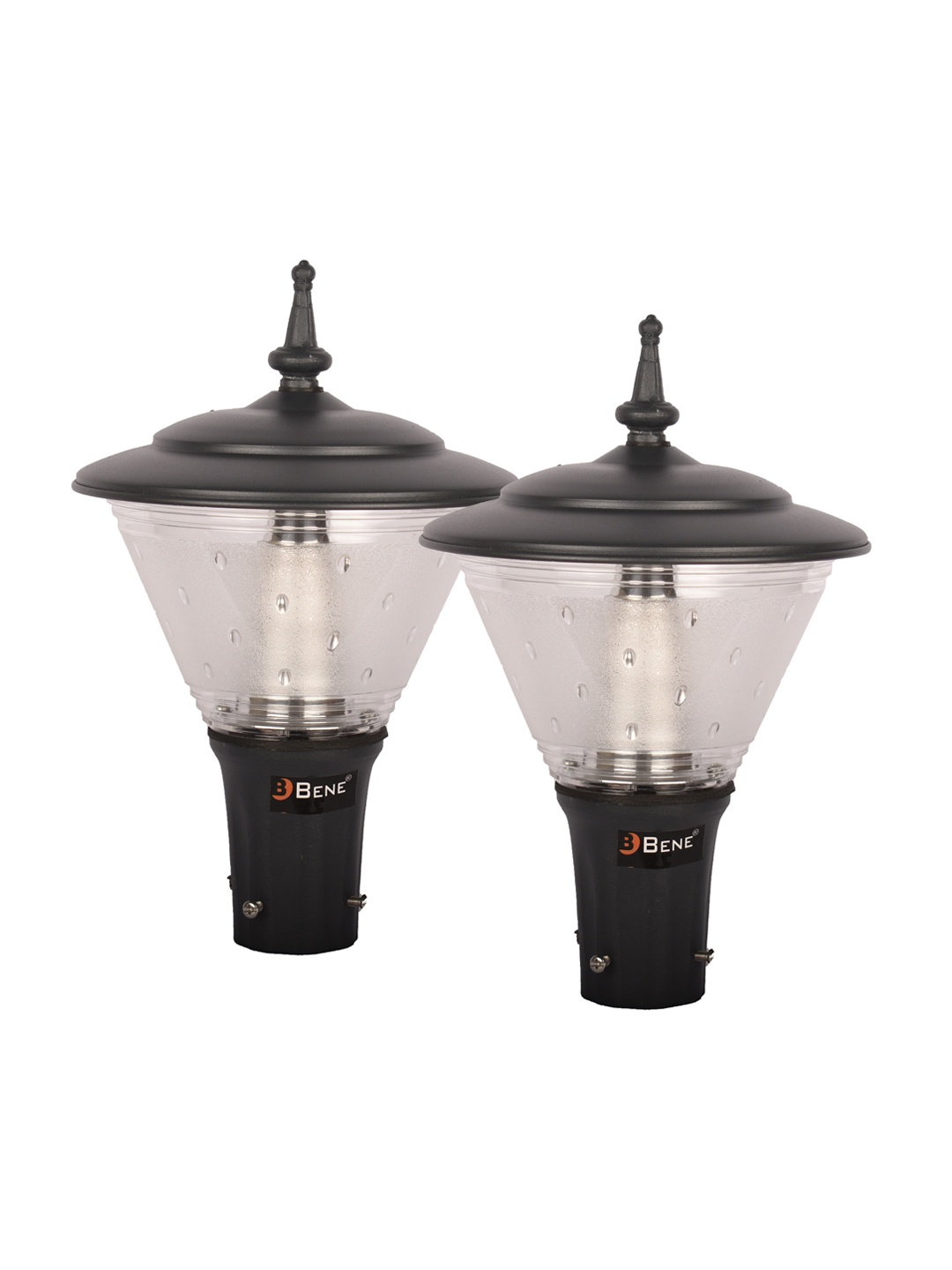 BENE Bonic Grey & White 2 Pieces Frustum Waterproof & Rustproof Outdoor Lamps