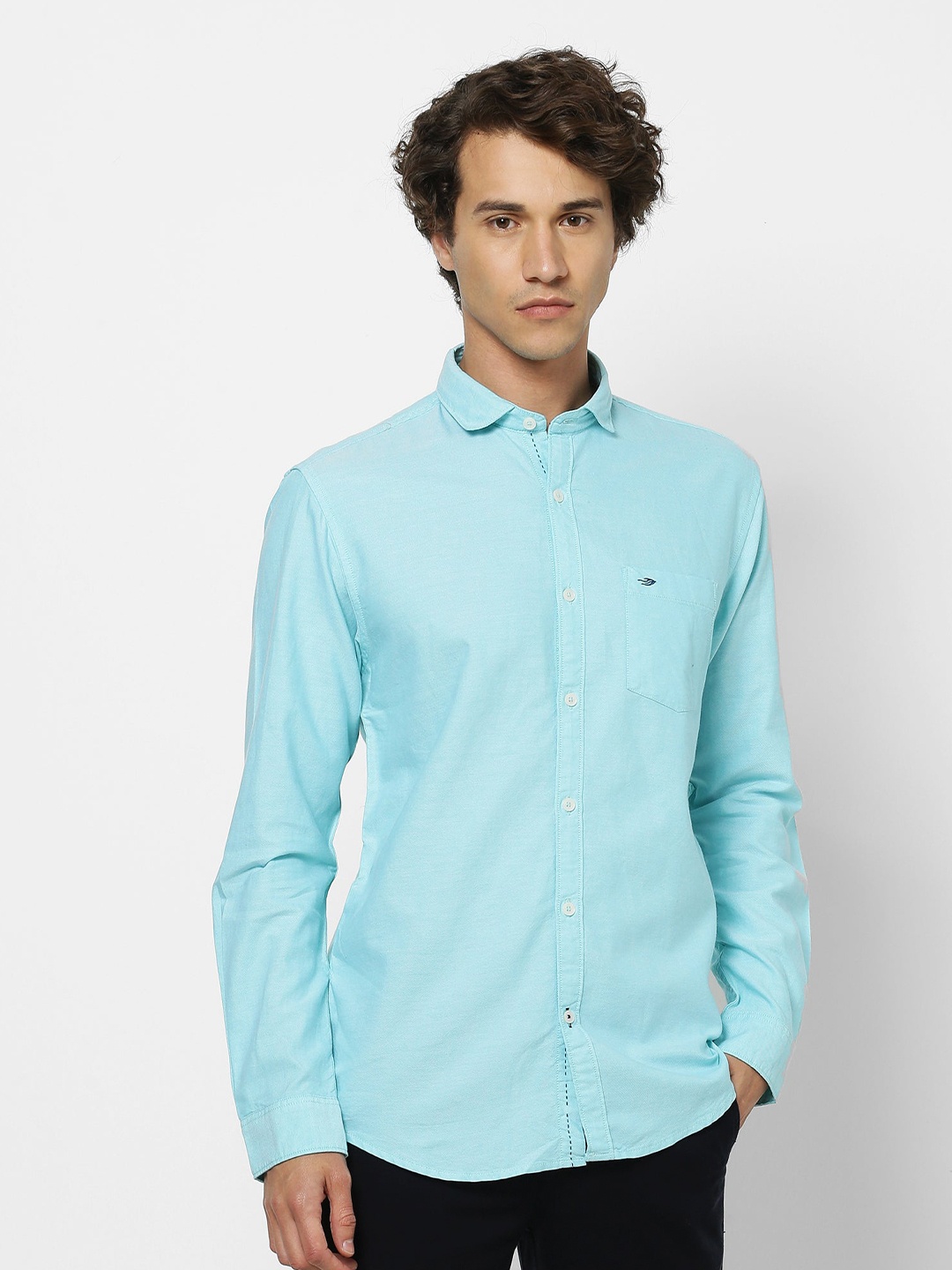 

Red Flame Cotton Casual Shirt, Blue