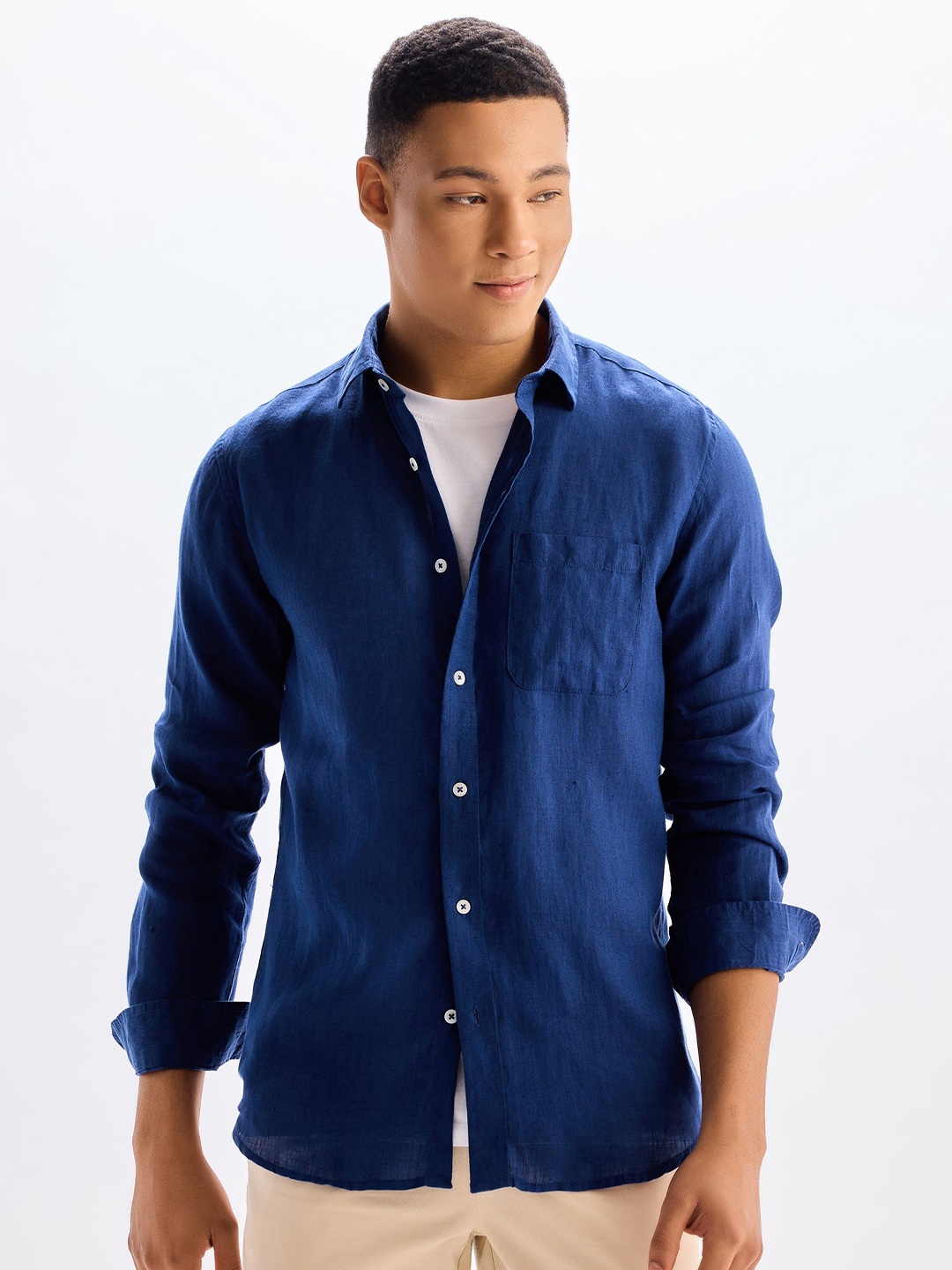 

Red Flame Men Opaque Casual Shirt, Blue