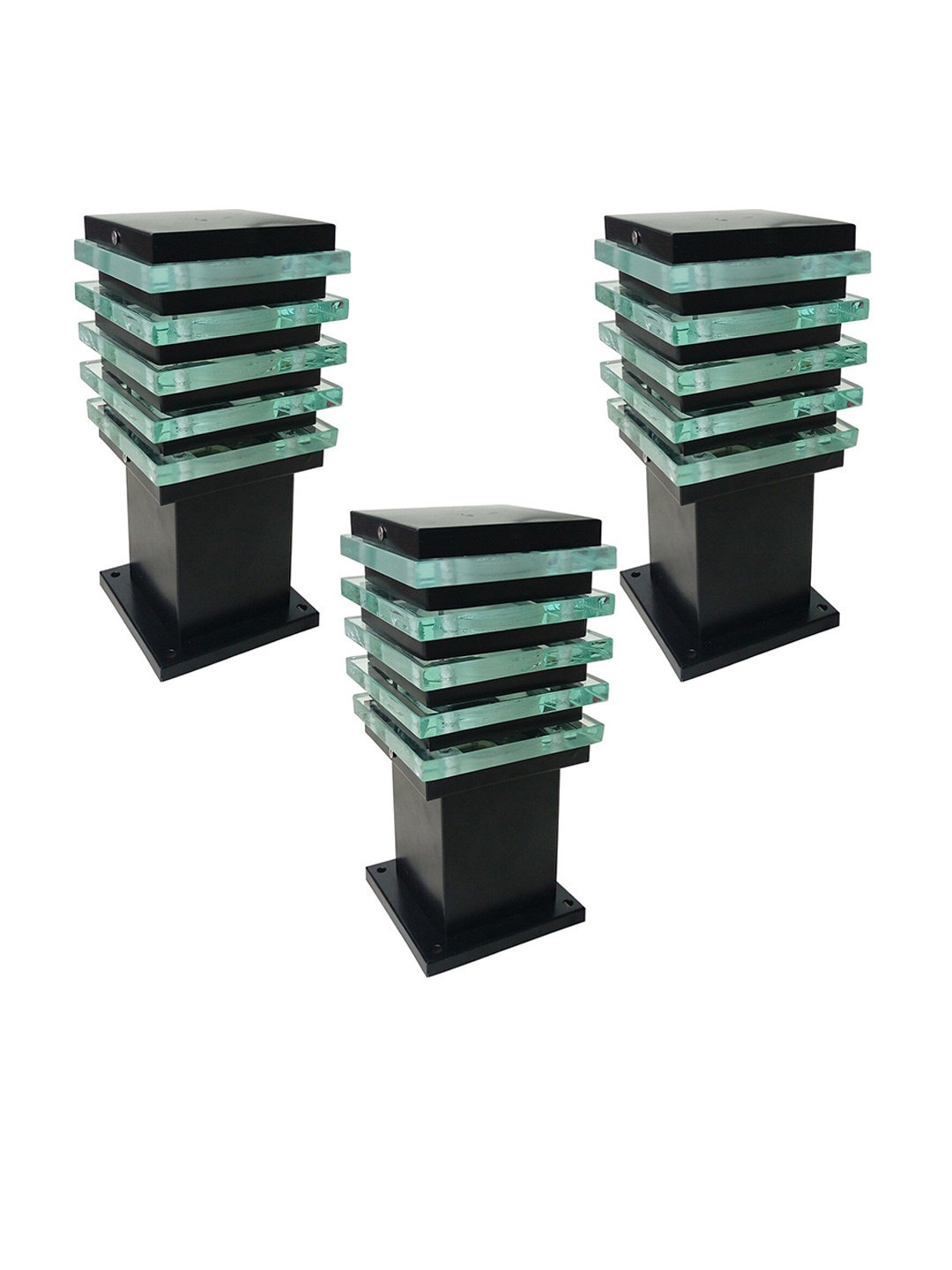 

BENE Ice Cube Black & Green 3 Pieces Self-Assembly Rectangle Outdoor Lamps