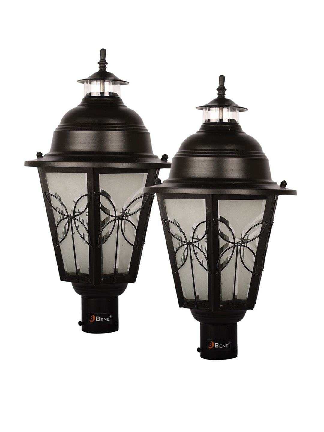 

BENE Lily Black 2 Pieces Textured Abstract Shaped Outdoor Lamps