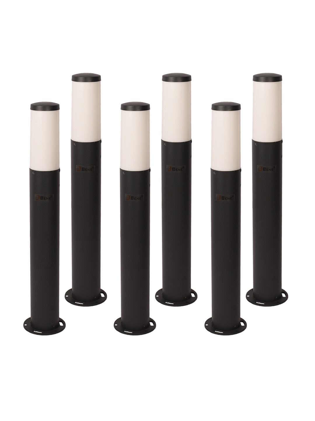 

BENE Benjamin Bollard Black 6 Pieces Cylindrical Shaped Metal Outdoor Lamps