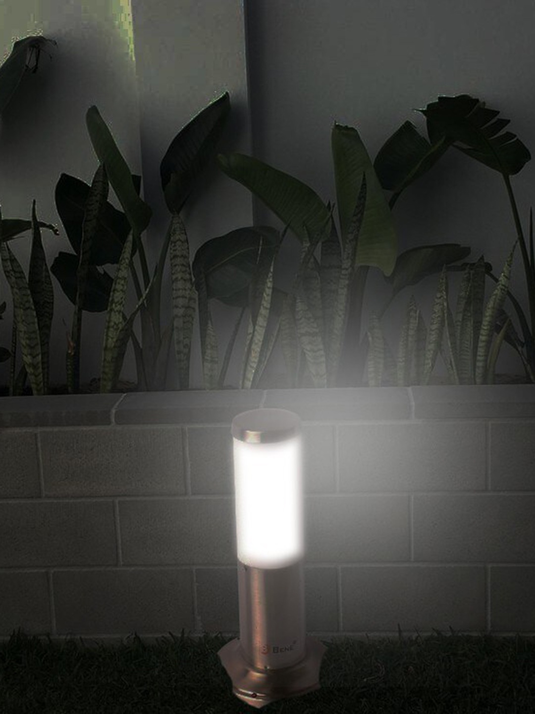 

BENE Benjamin Bollard Grey & White Waterproof & Rustproof Outdoor Lamps, Green