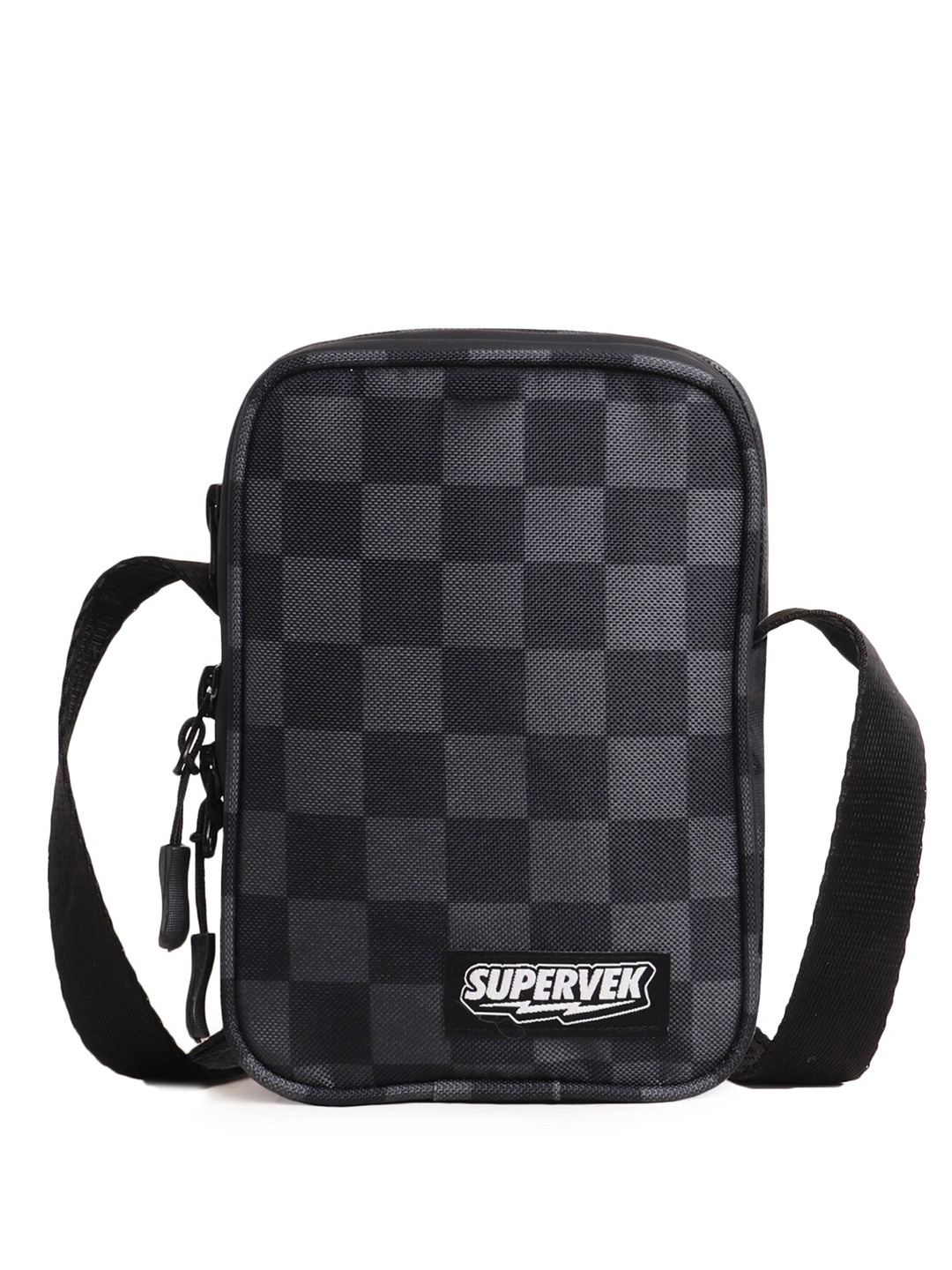 

SUPERVEK Check Noise Cross-body Sling bag mini pro, Black