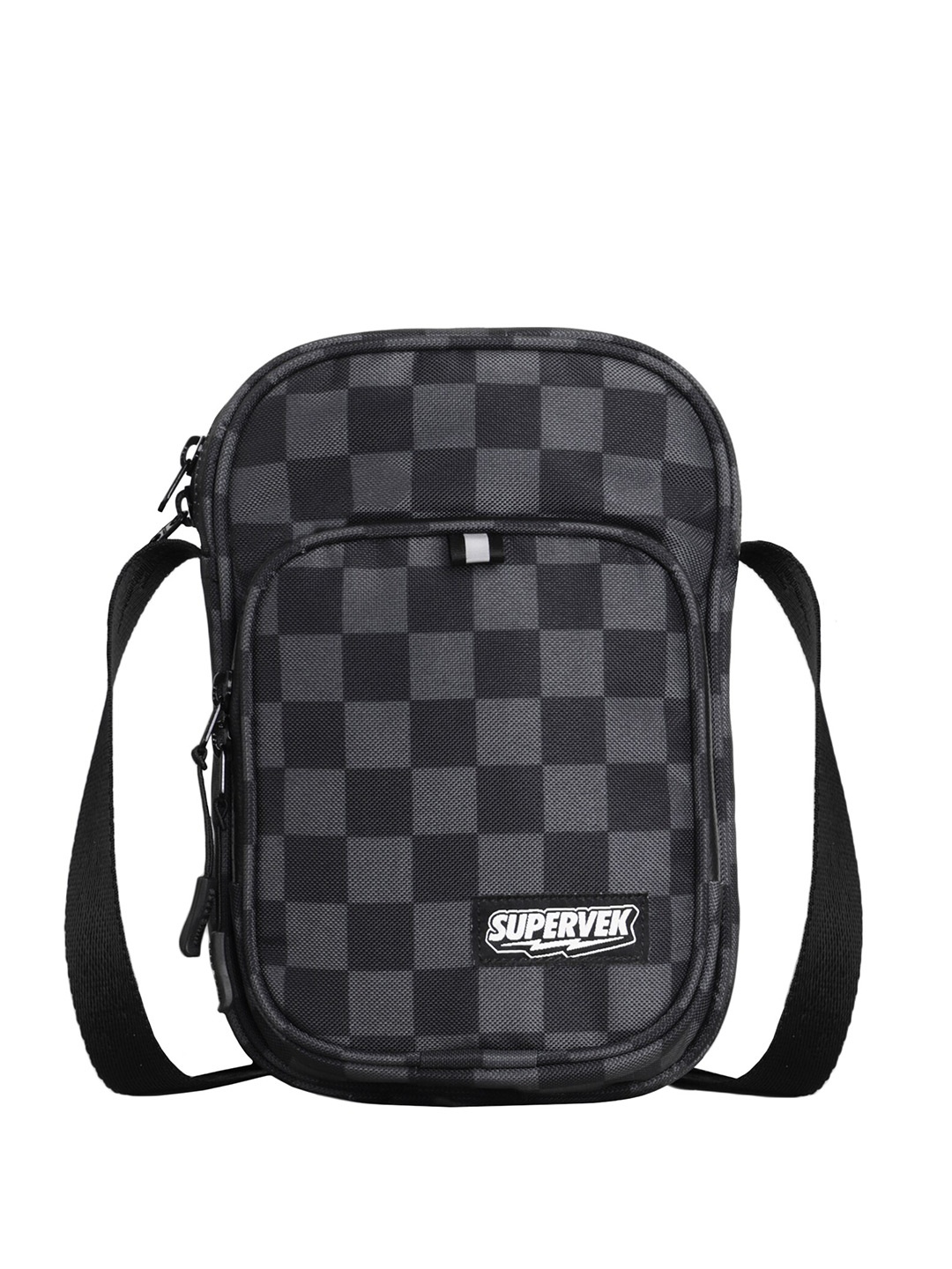 

SUPERVEK Check Noise Cross-body Sling bag pro, Black