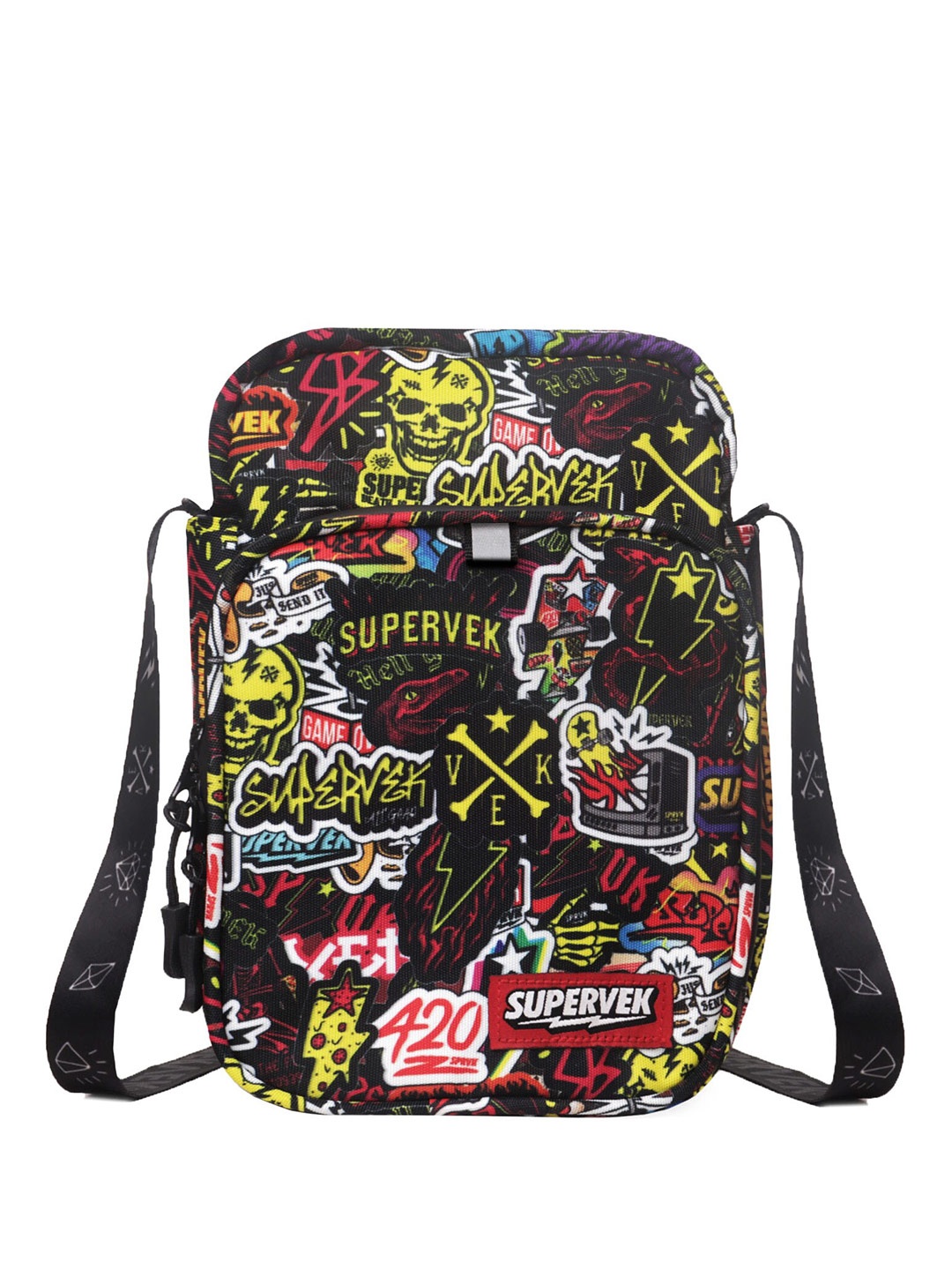 

SUPERVEK Stickulture Cross-body Sling bag pro, Black