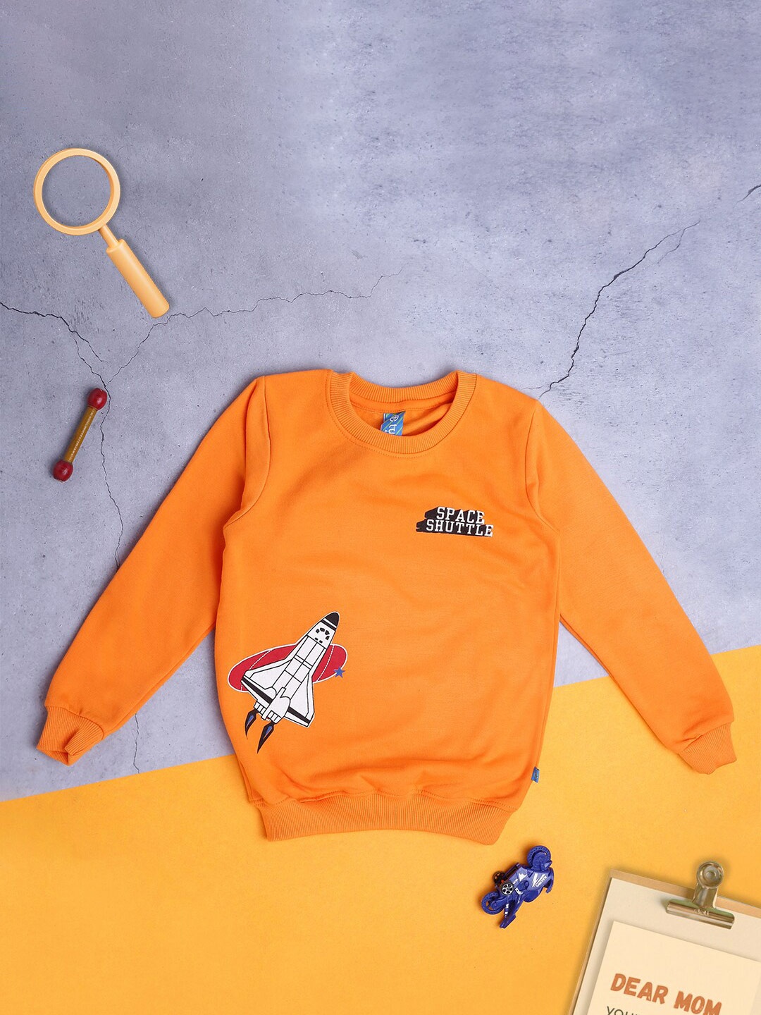 

V-Mart Boys Round Neck Long Sleeves Printed Sweatshirt, Orange