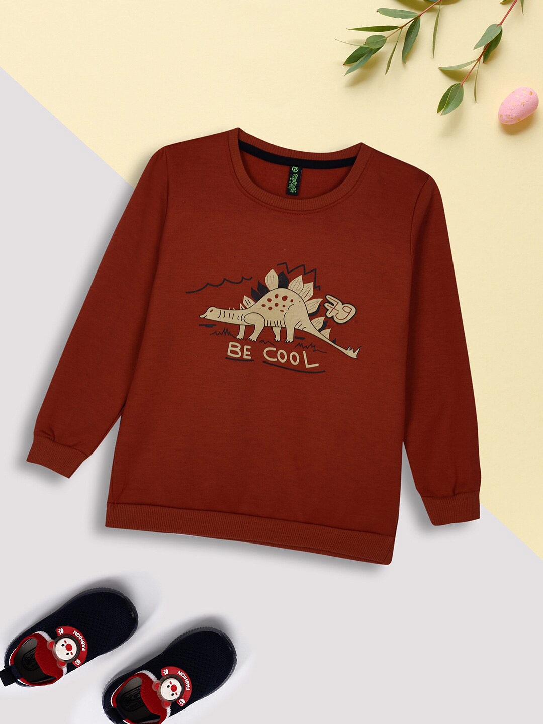 

V-Mart Boys Round Neck long Sleeves Printed Sweatshirt, Orange