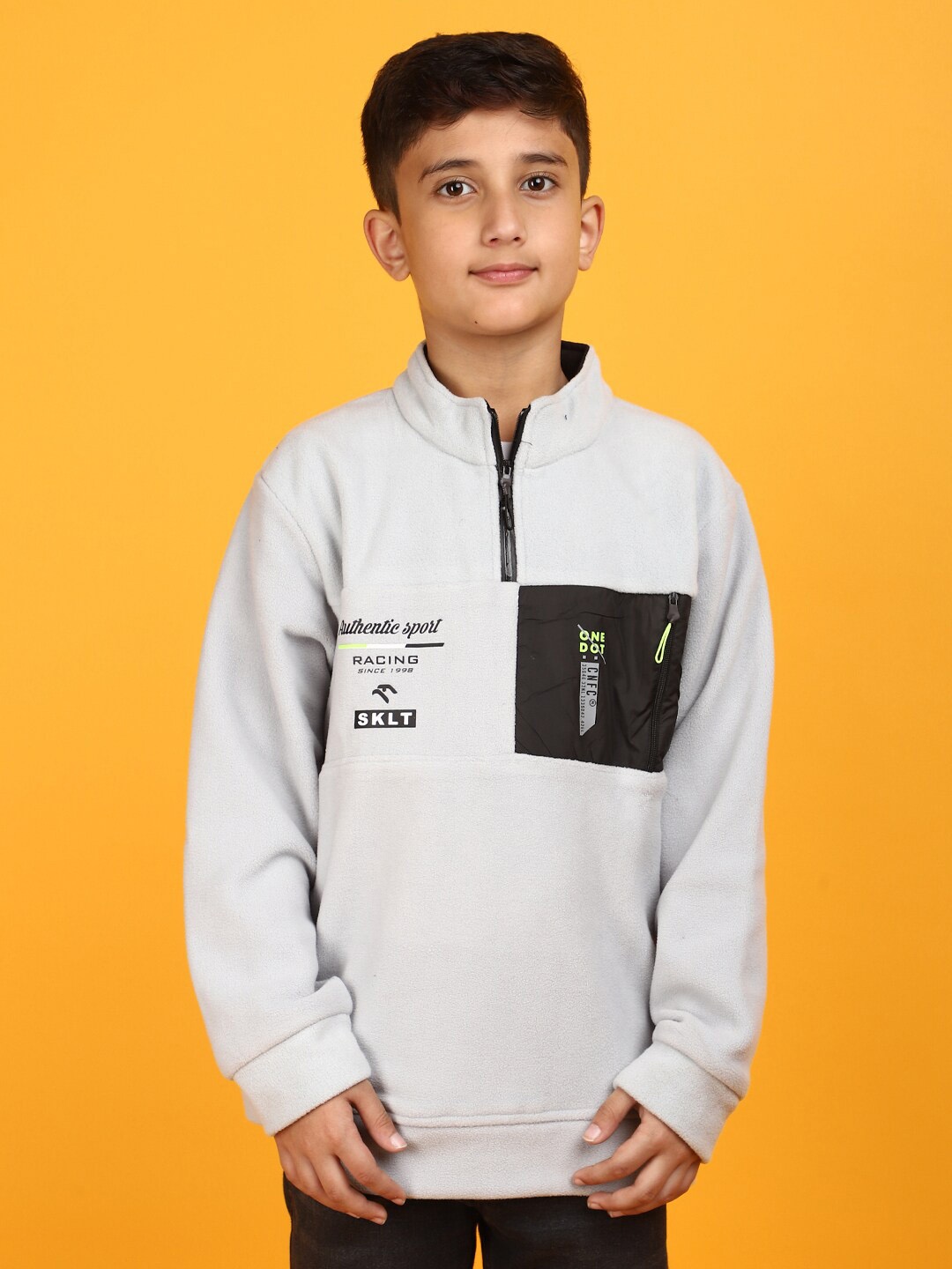 

V-Mart Boys Typography Printed Acrylic Sweatshirt, Grey