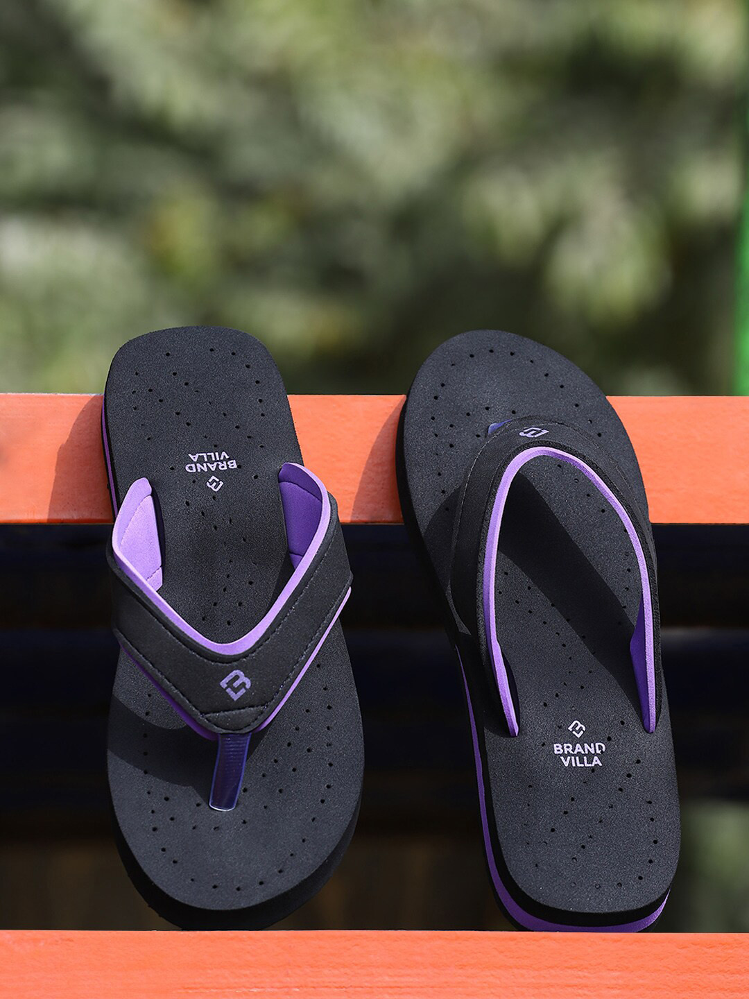 

BRAND VILLA Women Thong Flip-Flops, Purple