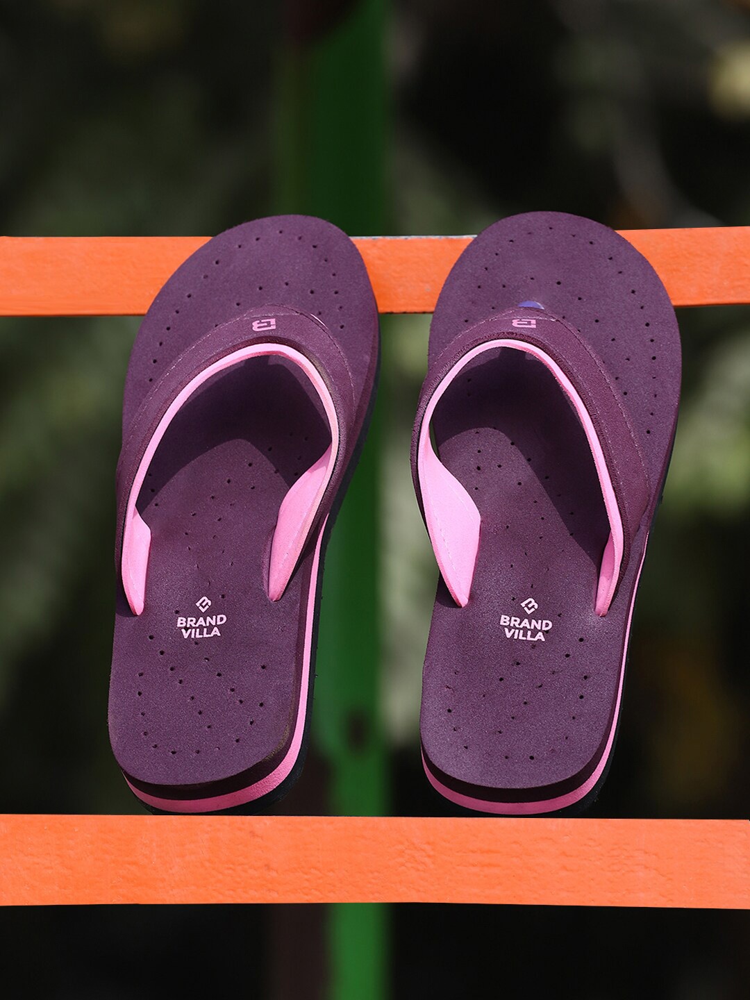

BRAND VILLA Women Thong Flip-Flops, Purple