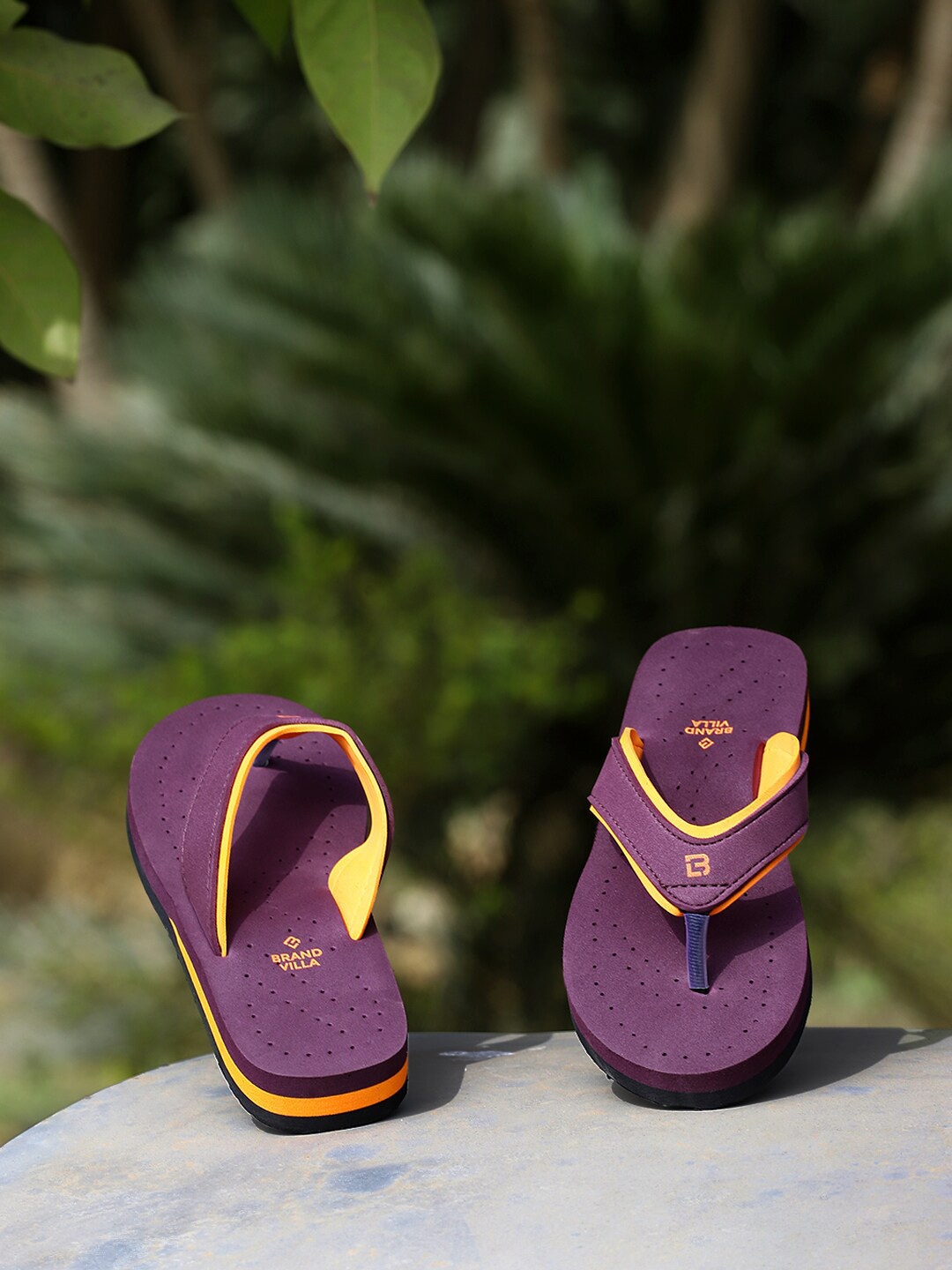 

BRAND VILLA Women Thong Flip-Flops, Yellow