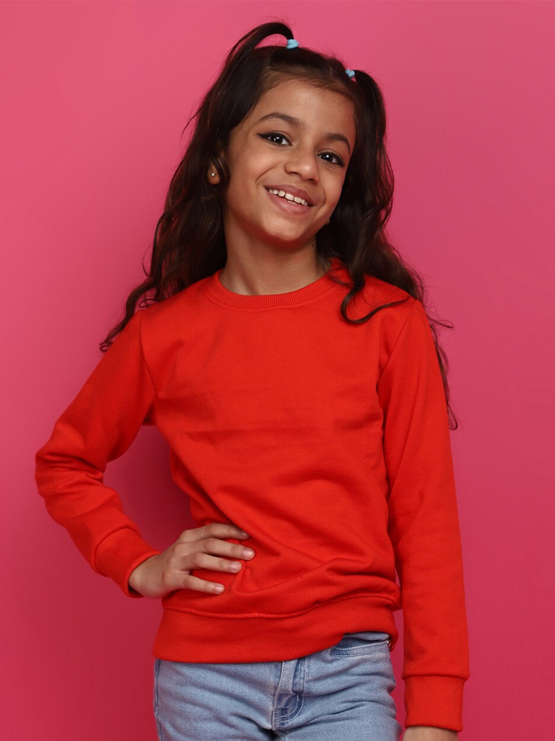 

V-Mart Girls Pullover Sweatshirt, Red
