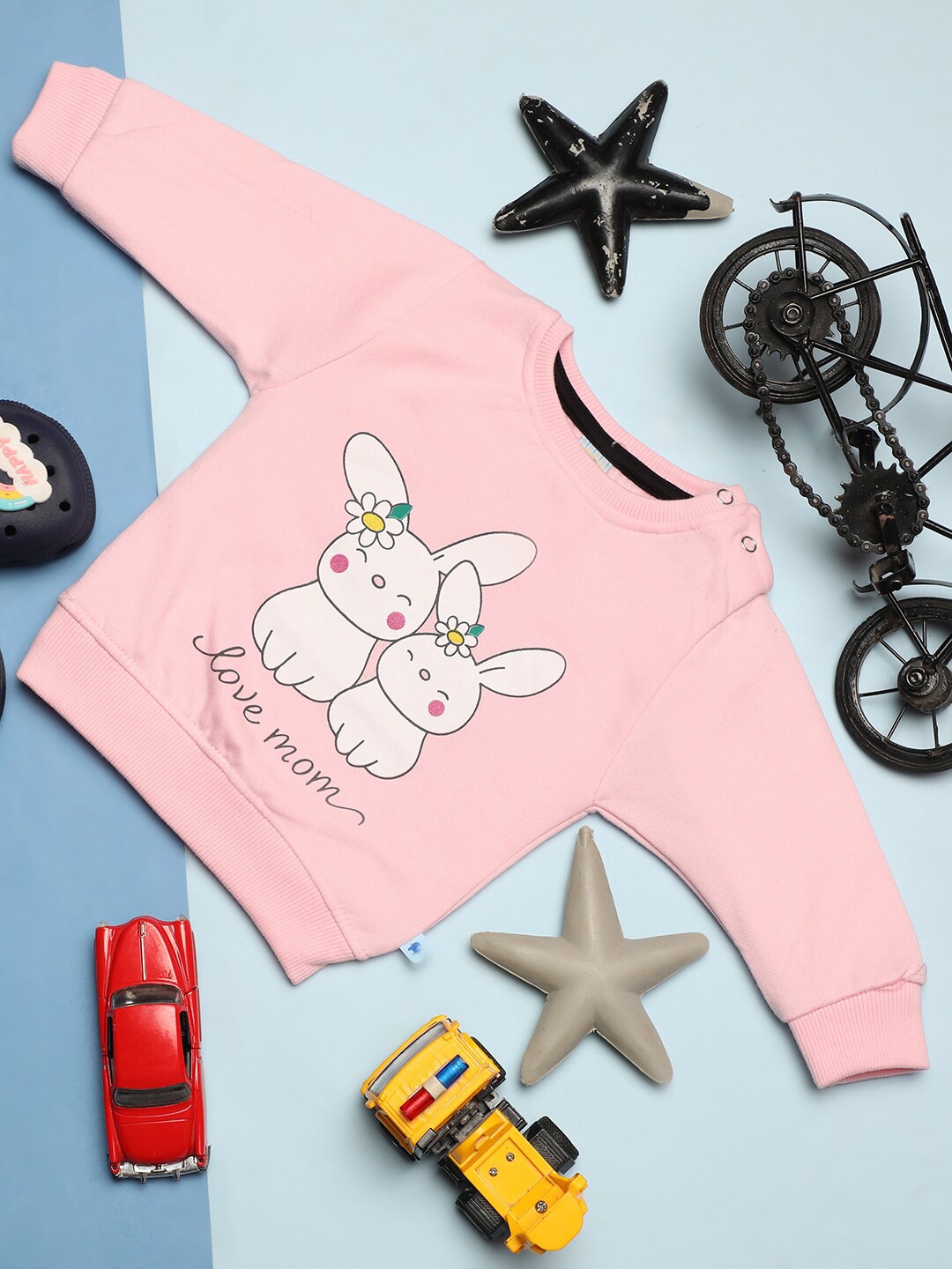

V-Mart Infants Graphic Printed Pullover Sweatshirt, Pink