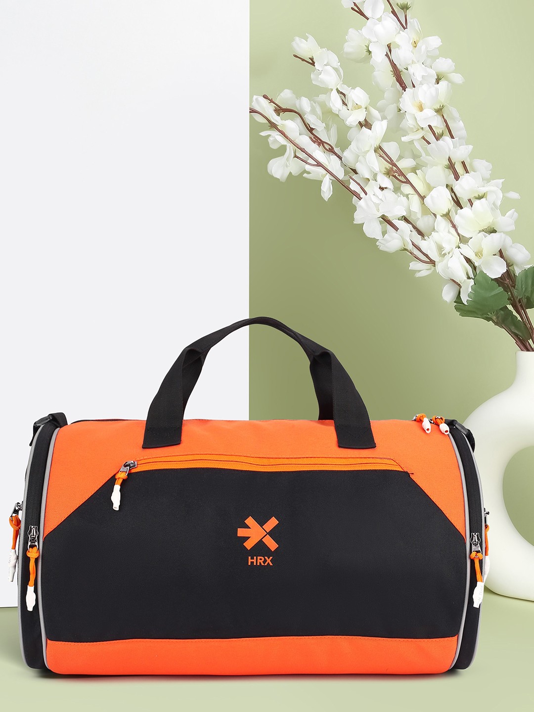 

HRX by Hrithik Roshan Printed Duffel Bag, Orange