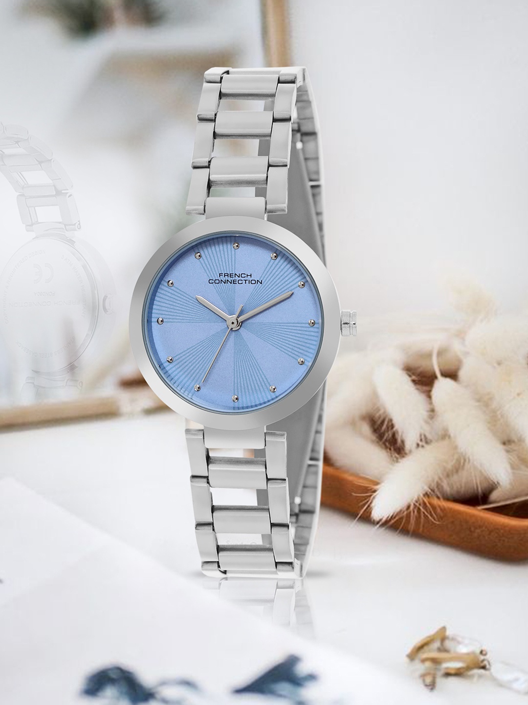 

French Connection Women Stainless Steel Bracelet Style Straps Analogue Watch FCN060A, Blue