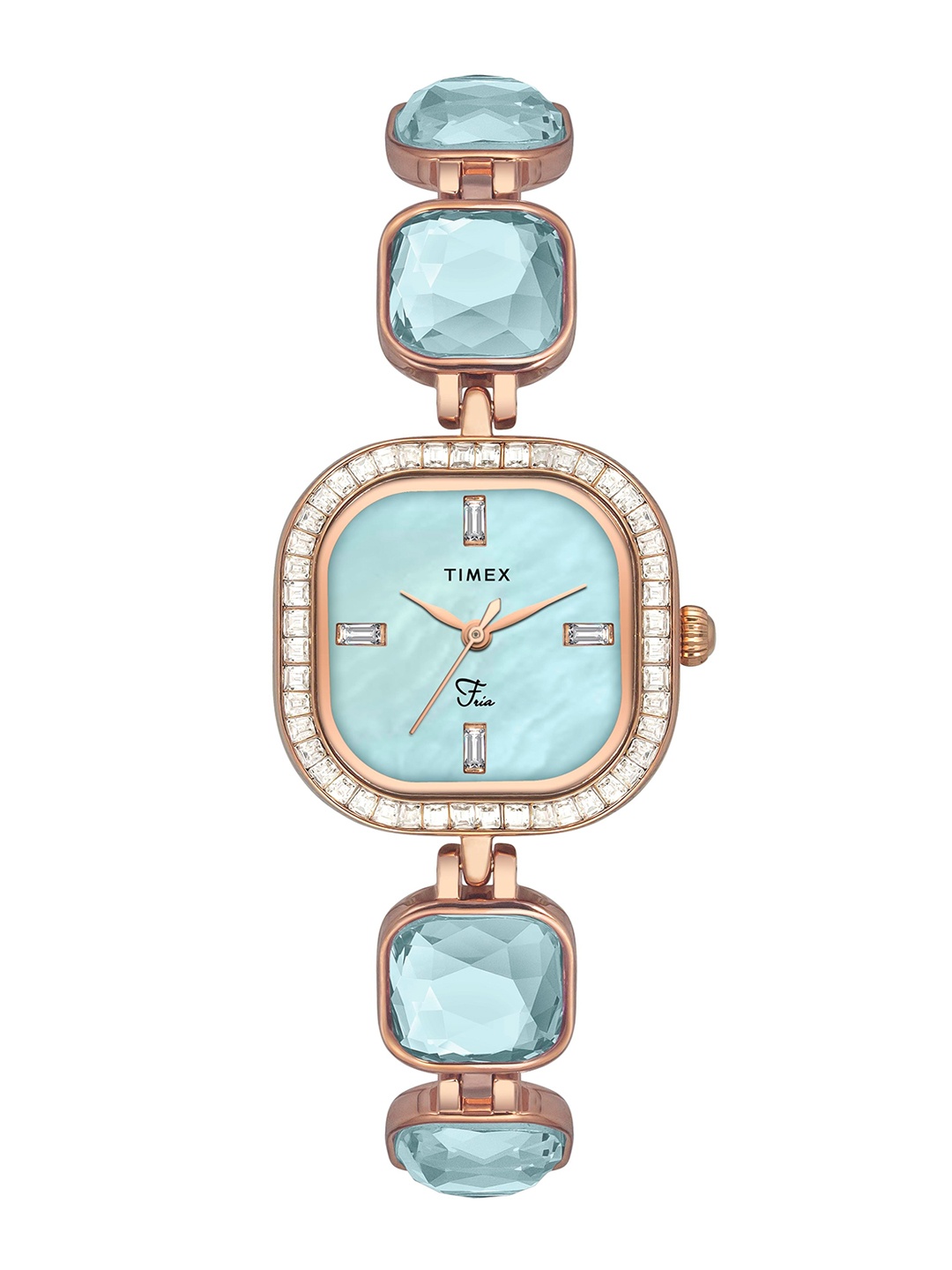 Timex Women Embellished Dial & Straps Analogue Watch TWEL17100, White