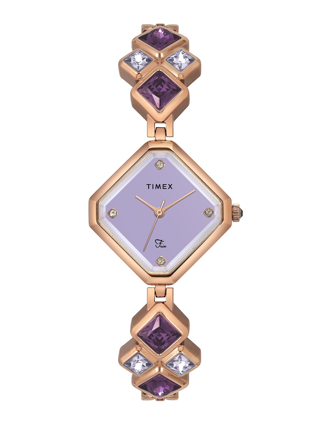 

Timex Women Embellished Dial & Bracelet Style Straps Analogue Watch TWEL17201, White