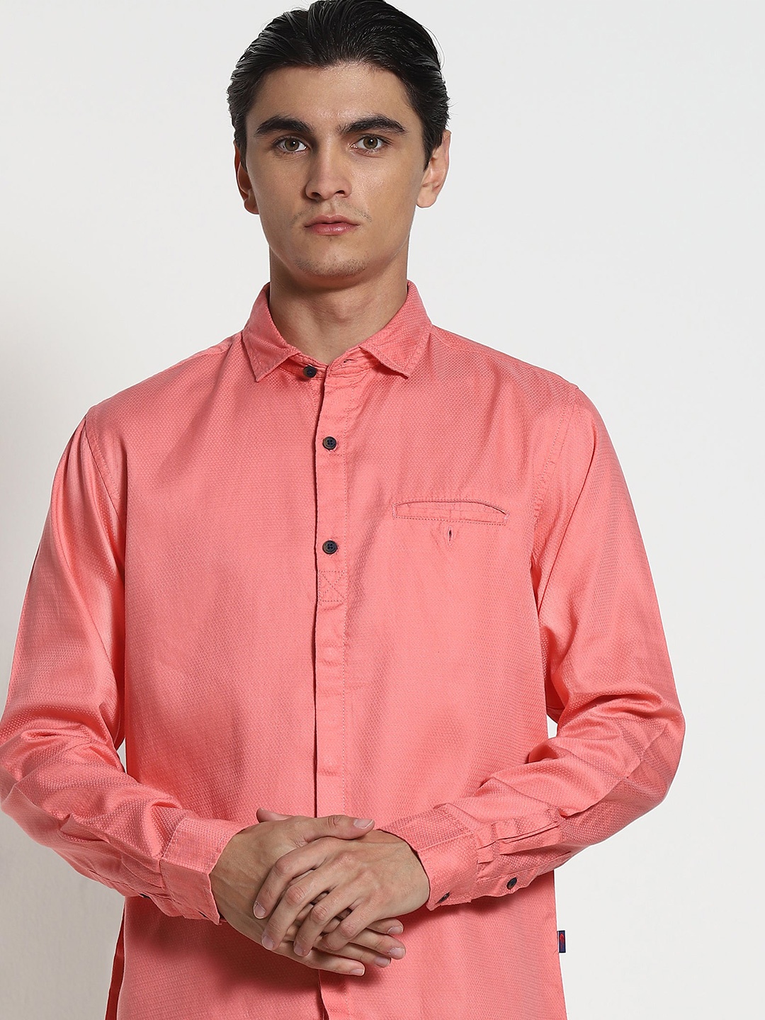 

Red Flame Cotton Regular Fit Casual Shirt, Orange