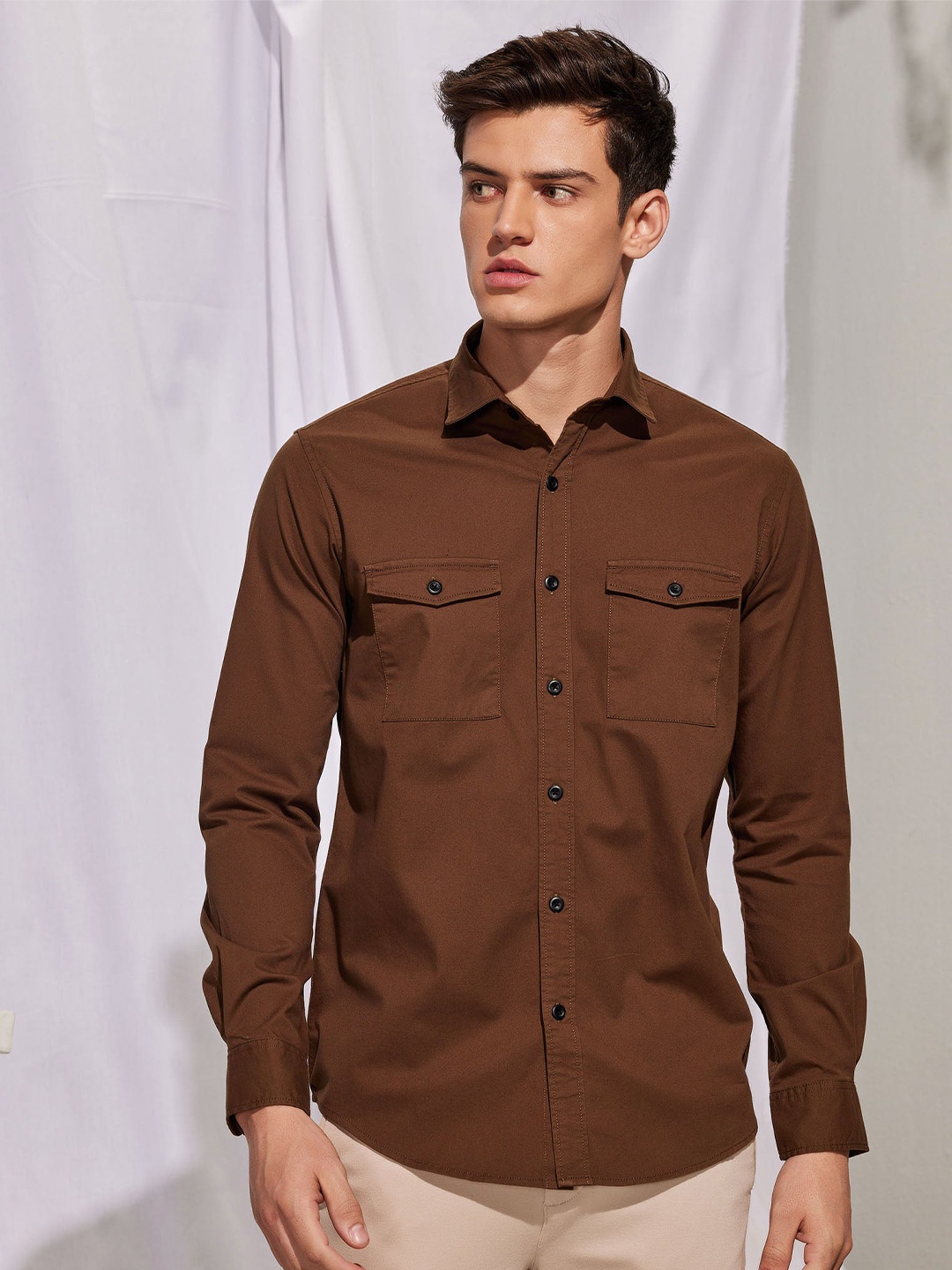 

Red Flame Cotton Casual Shirt, Khaki