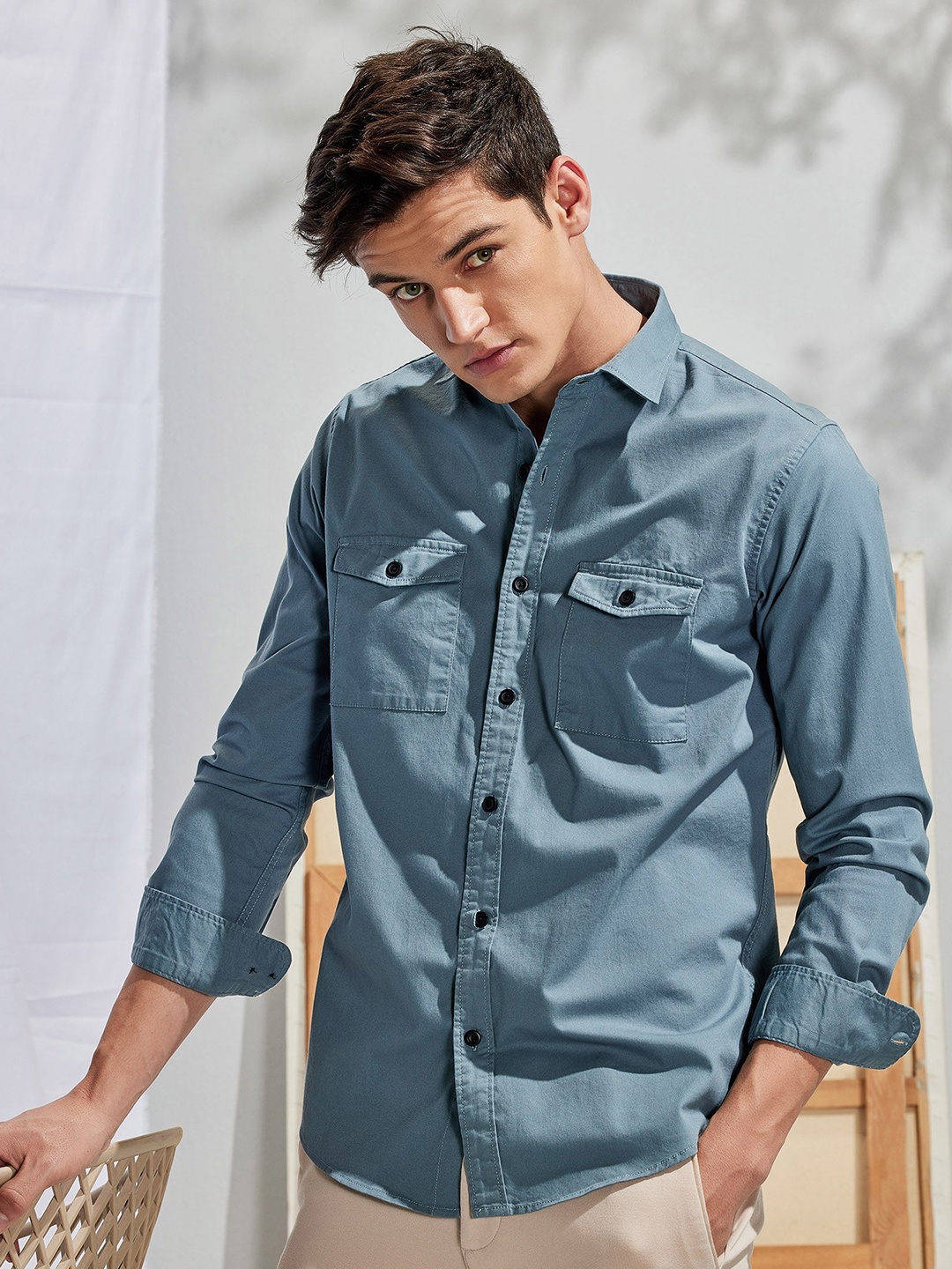 

Red Flame Men Opaque Casual Shirt, Blue