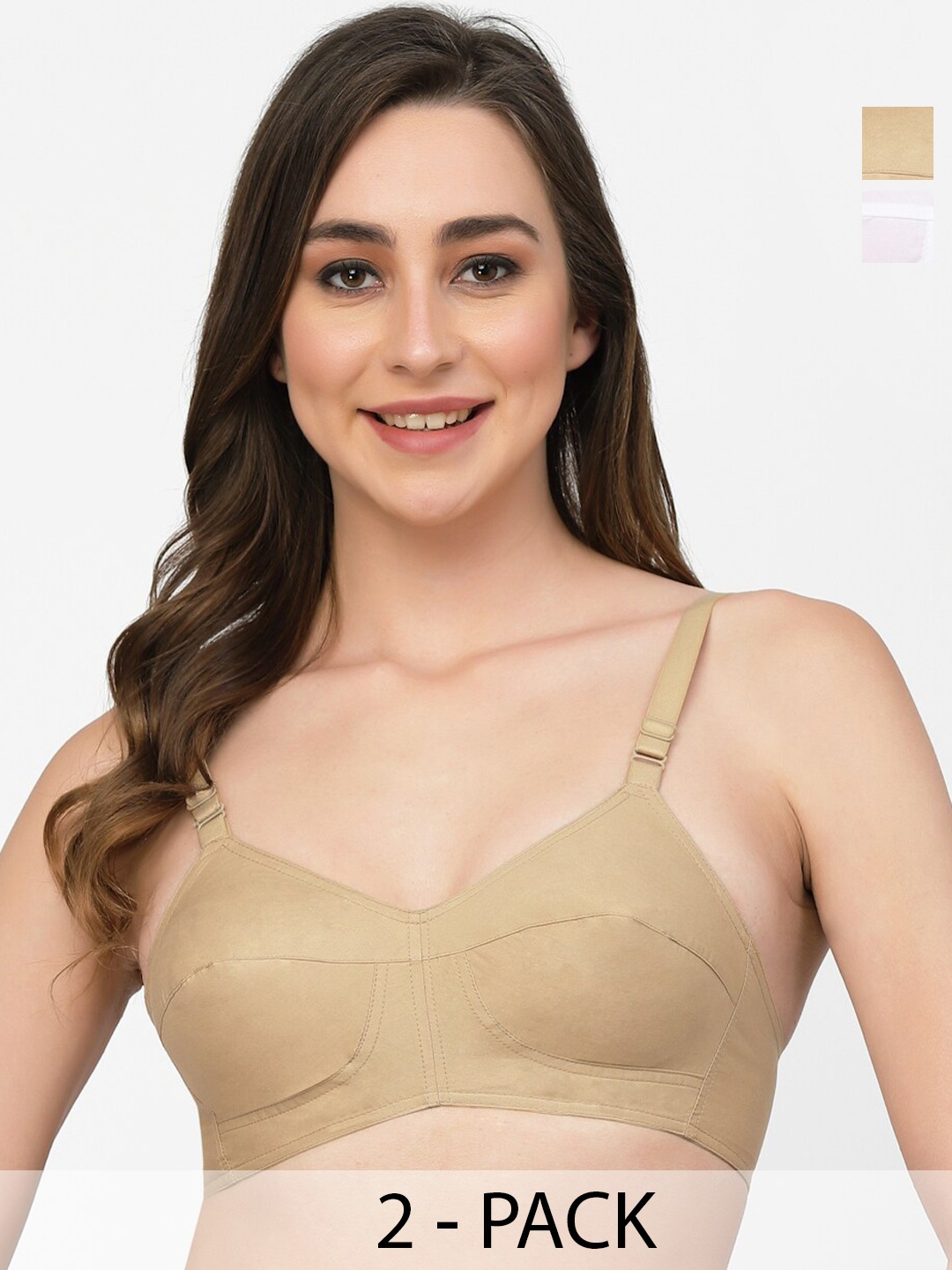 

Floret Pack Of 2 Full Coverage Bra All Day Comfort, White