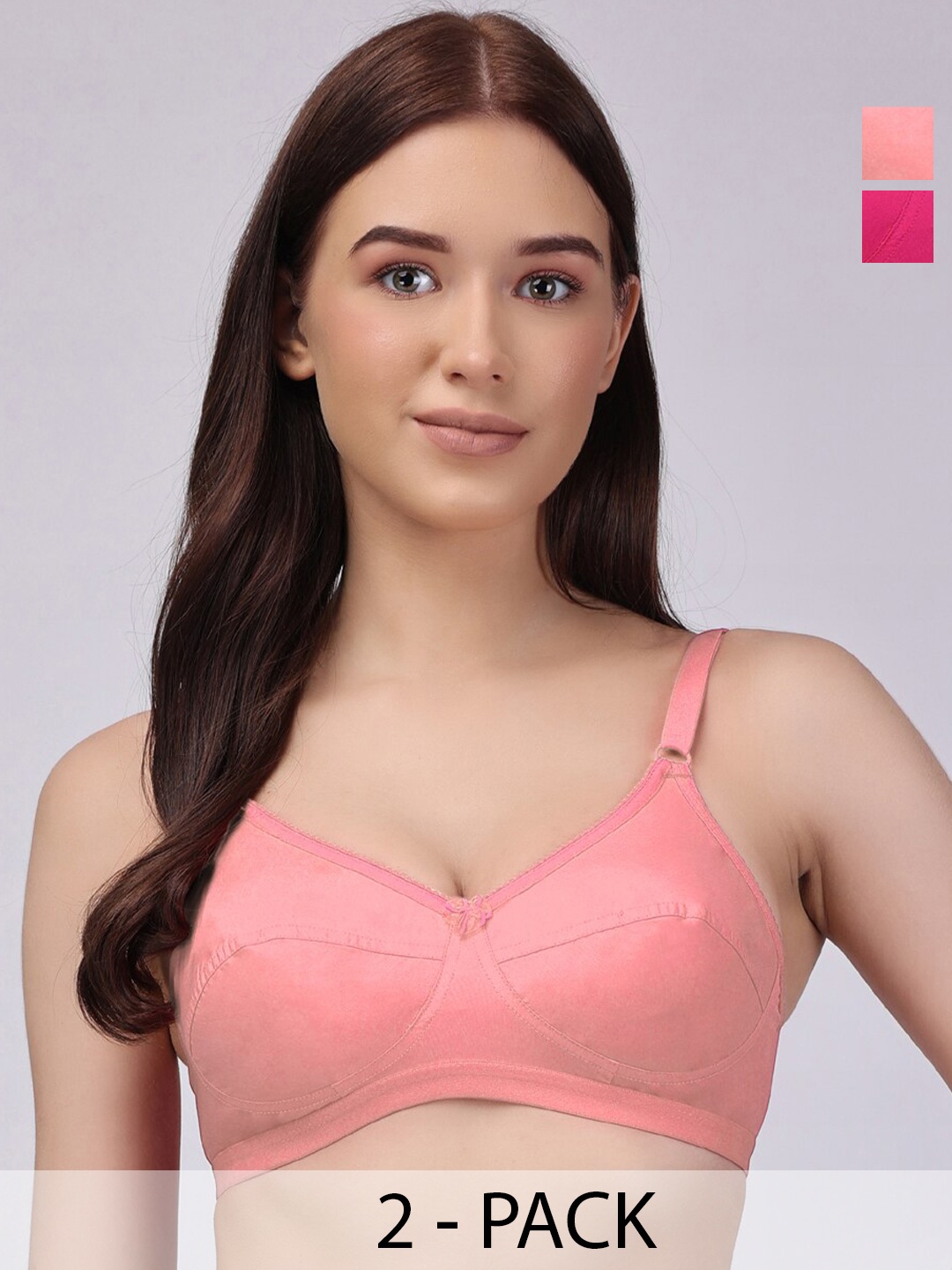 

Floret Pack Of 2 Full Coverage Bra All Day Comfort, Magenta