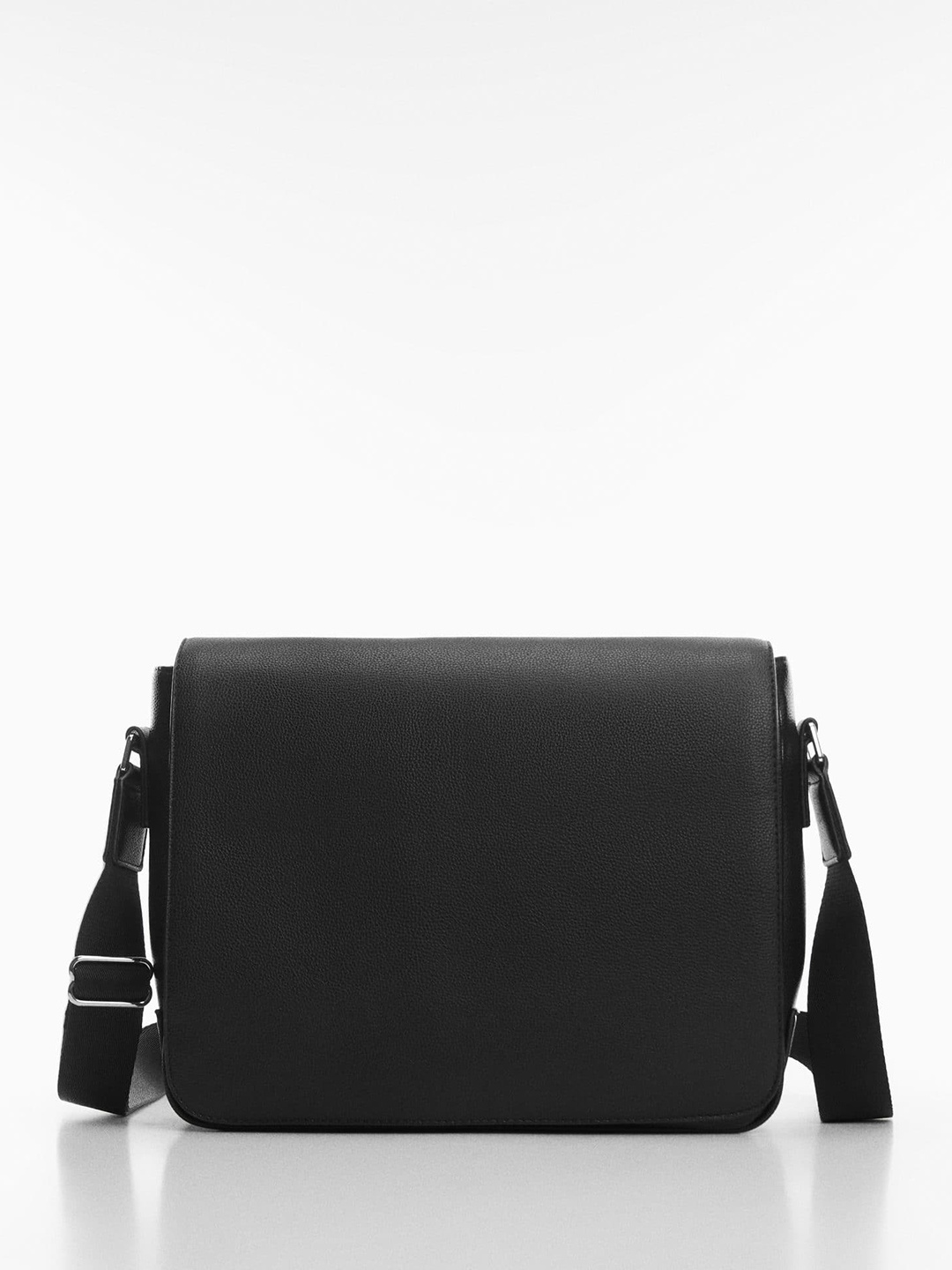 

MANGO MAN Textured Laptop Bag - 15 Inch, Black