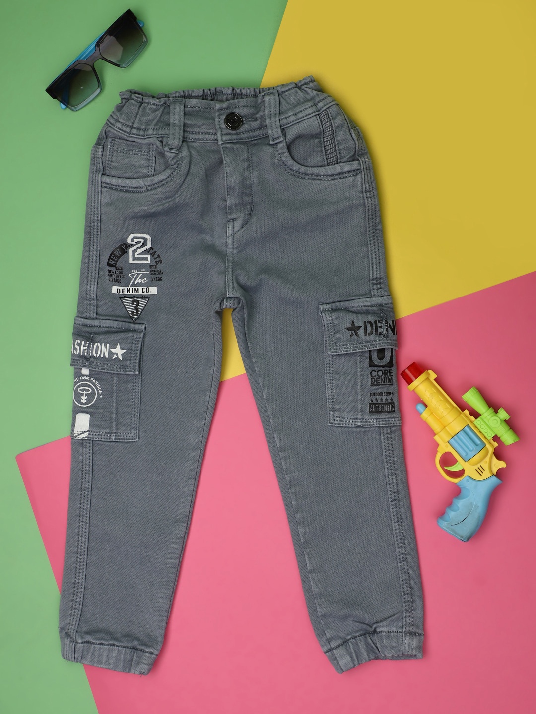 

V-Mart Boys Clean Look Regular Fit Cotton Jeans, Grey