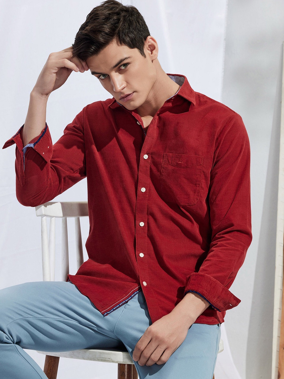 

Red Flame Men Opaque Formal Shirt