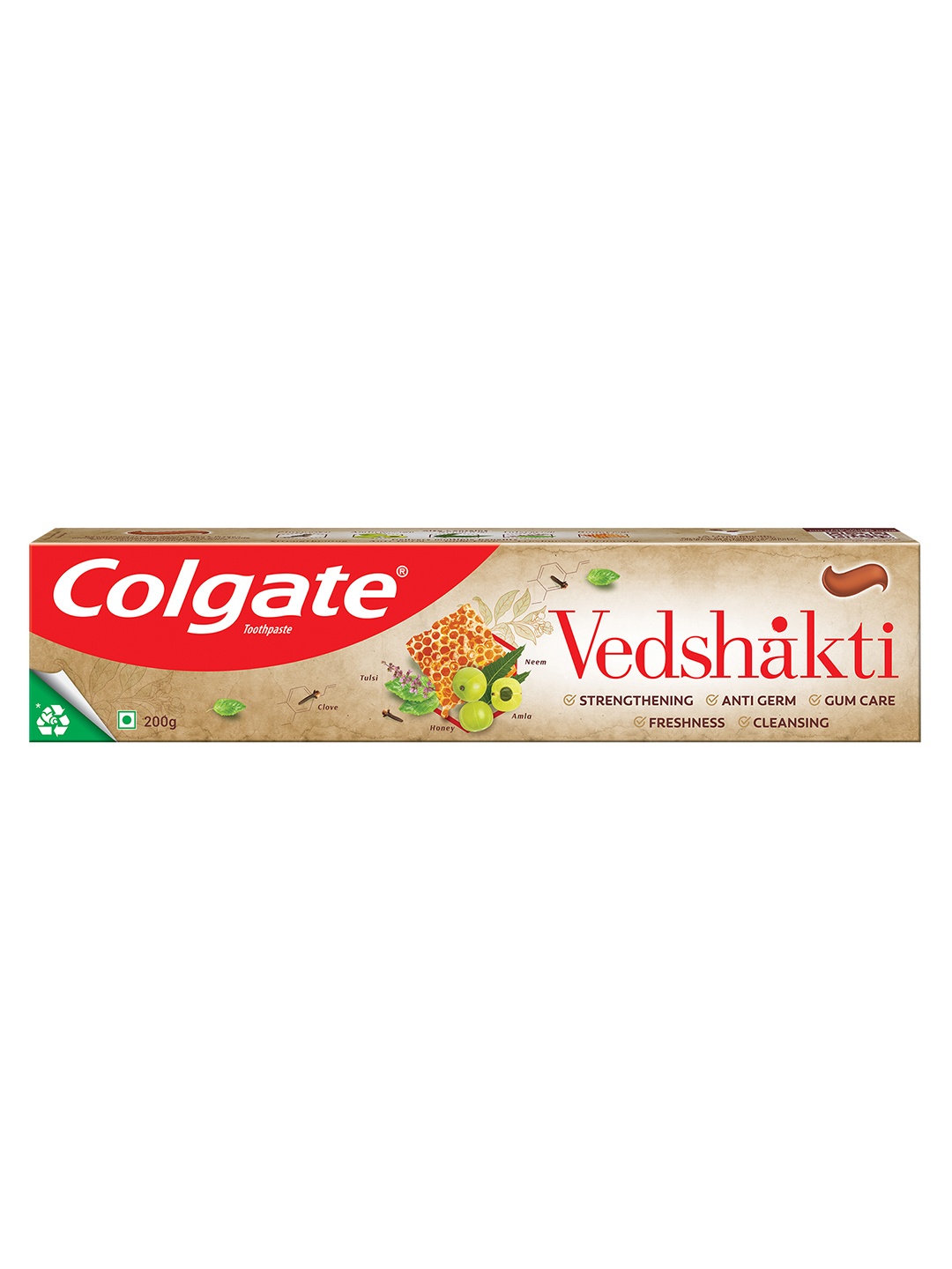 

Colgate Vedshakti Toothpaste for Whole Mouth Health With Neem Clove & Honey - 200g, Brown