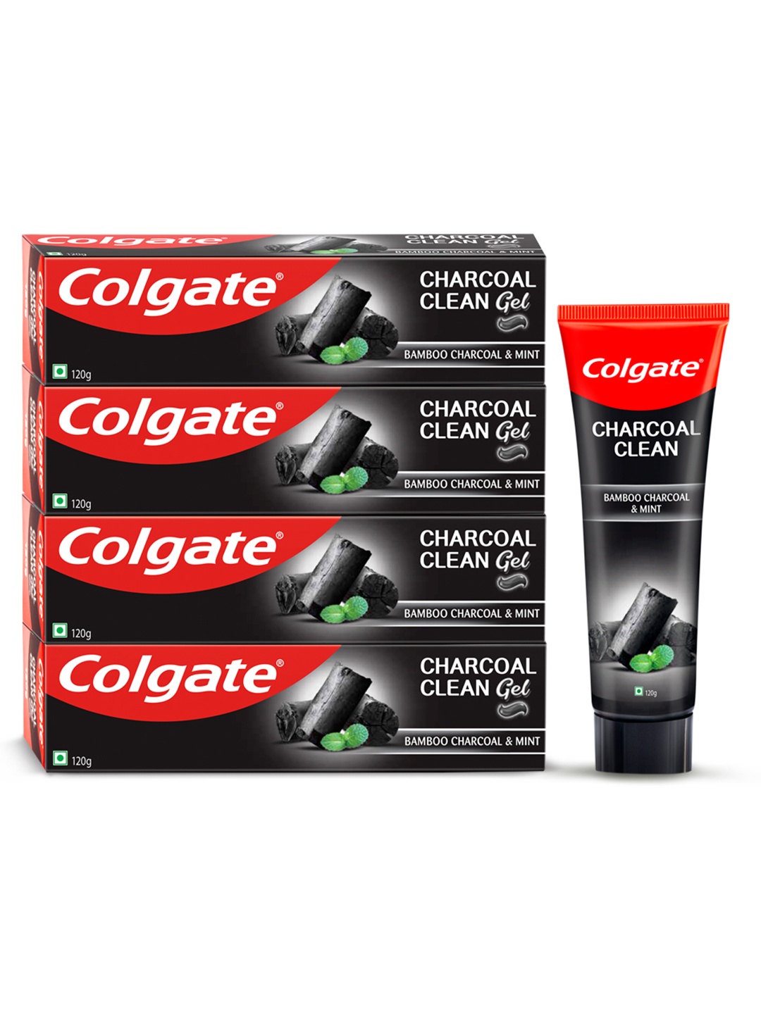 

Colgate Set Of 2 Charcoal Clean Black Gel Toothpaste With Bamboo Charcoal & Mint 120g Each