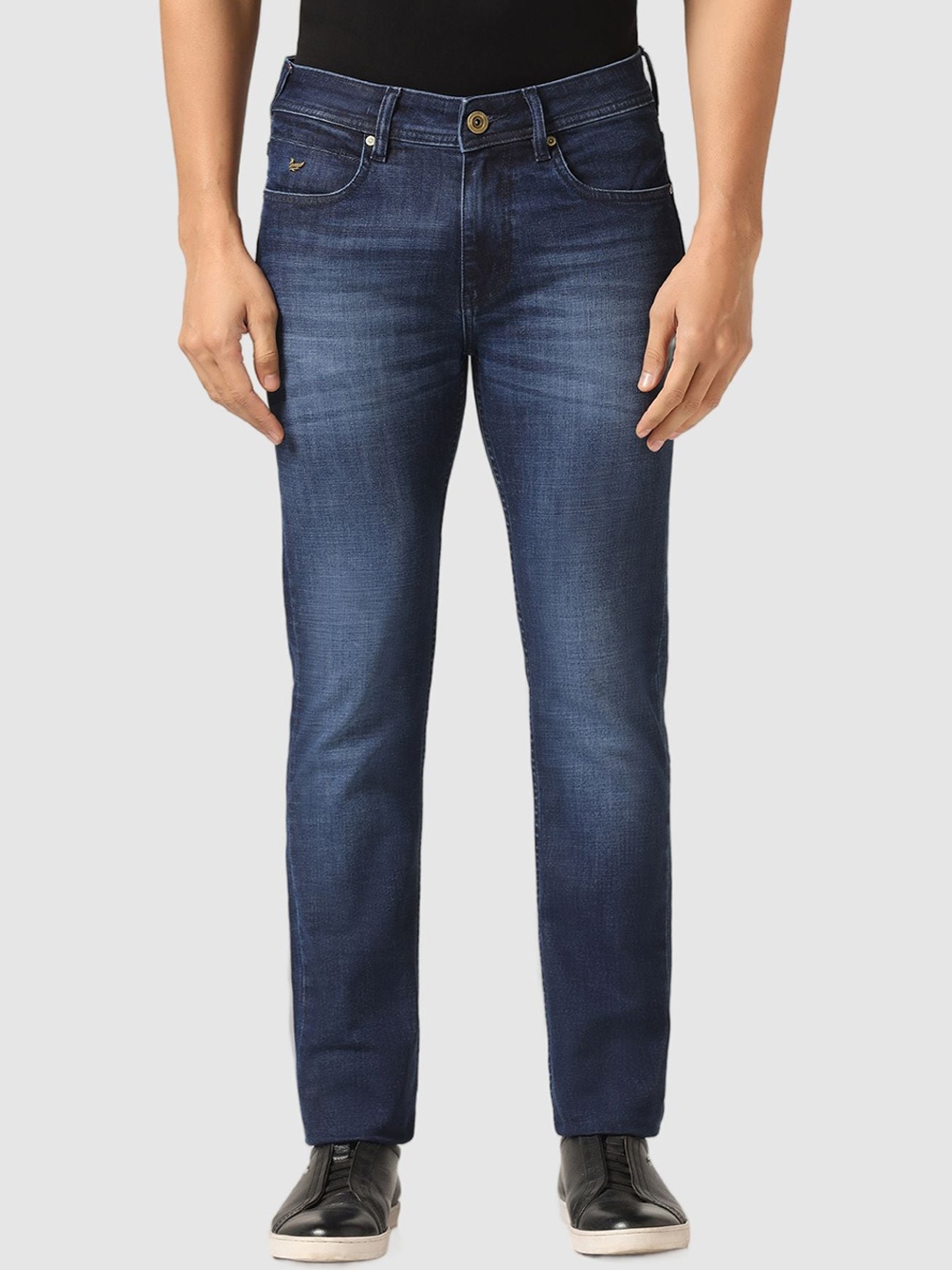 

Blackberrys Men Jean Slim Fit Low-Rise Light Fade Cotton Jeans, Blue