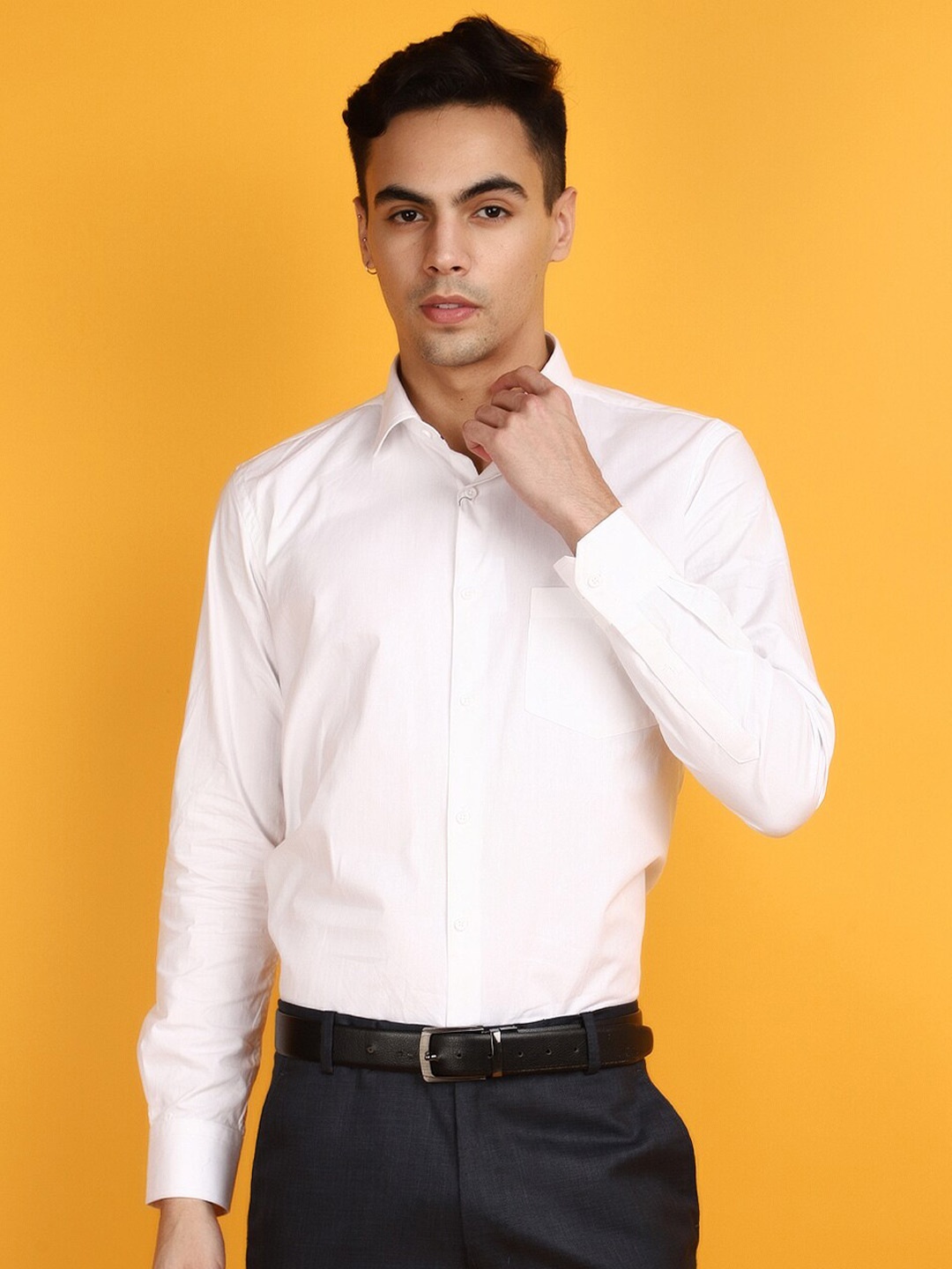 

J White by Vmart Spread Collar Long Sleeves Cotton Formal Shirt