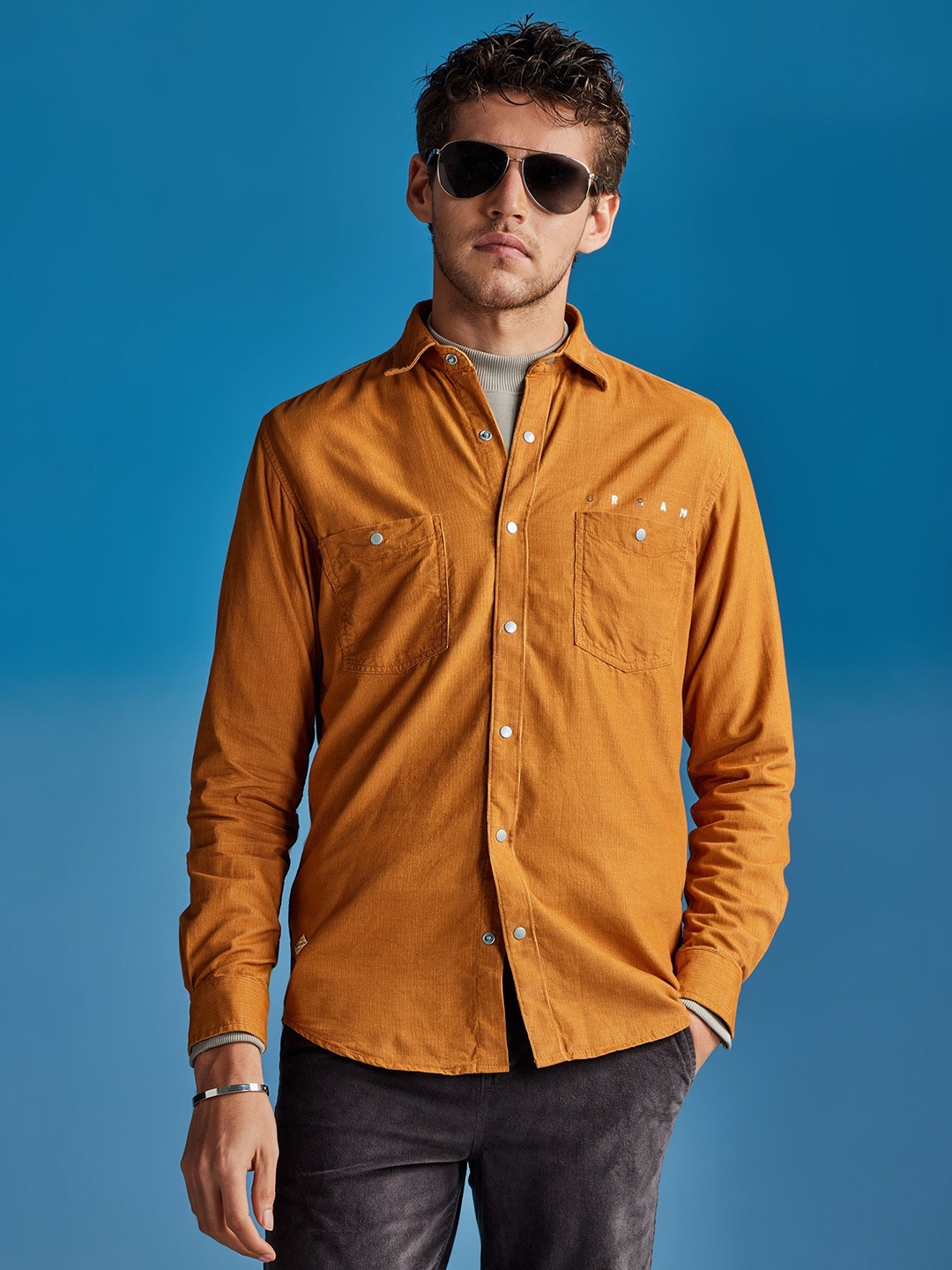 

Red Flame Men Opaque Casual Shirt, Khaki