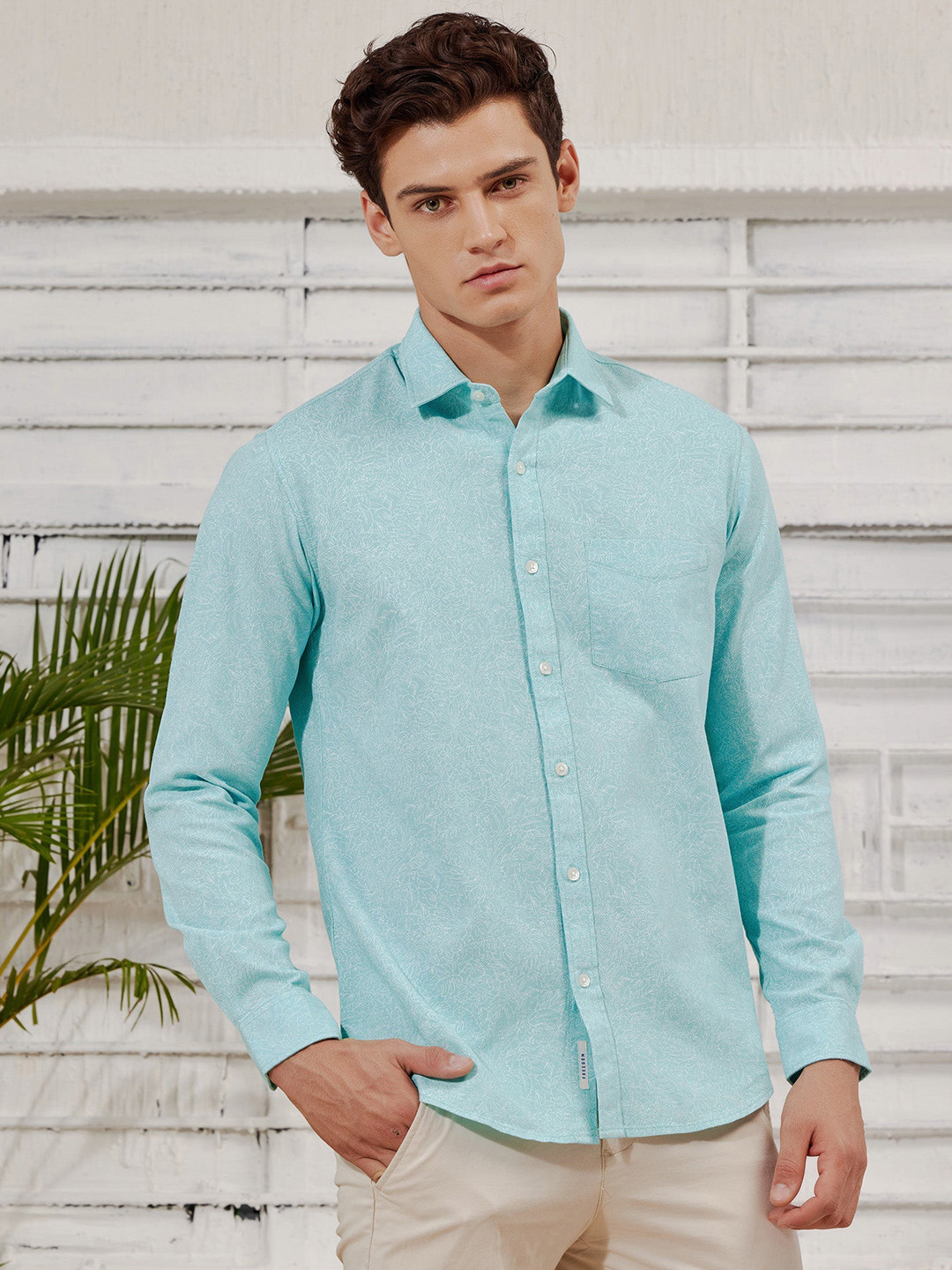 

Red Flame Men Opaque Casual Shirt, Green