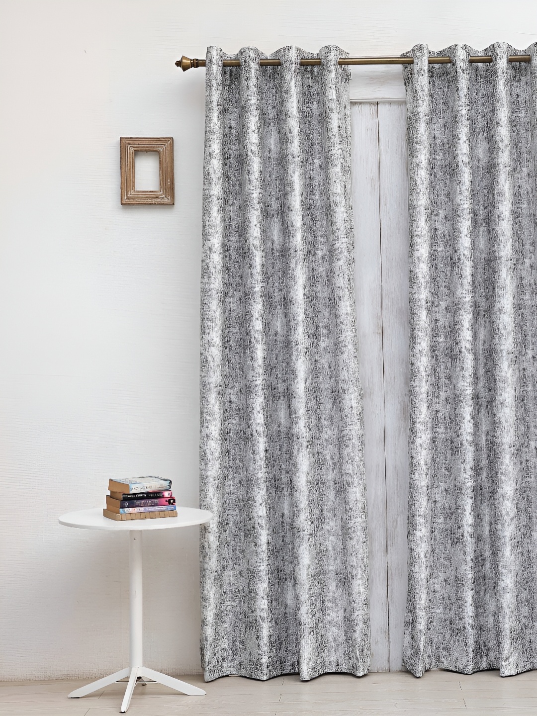

Ariana Grey & White Abstract Printed Regular Door Curtain
