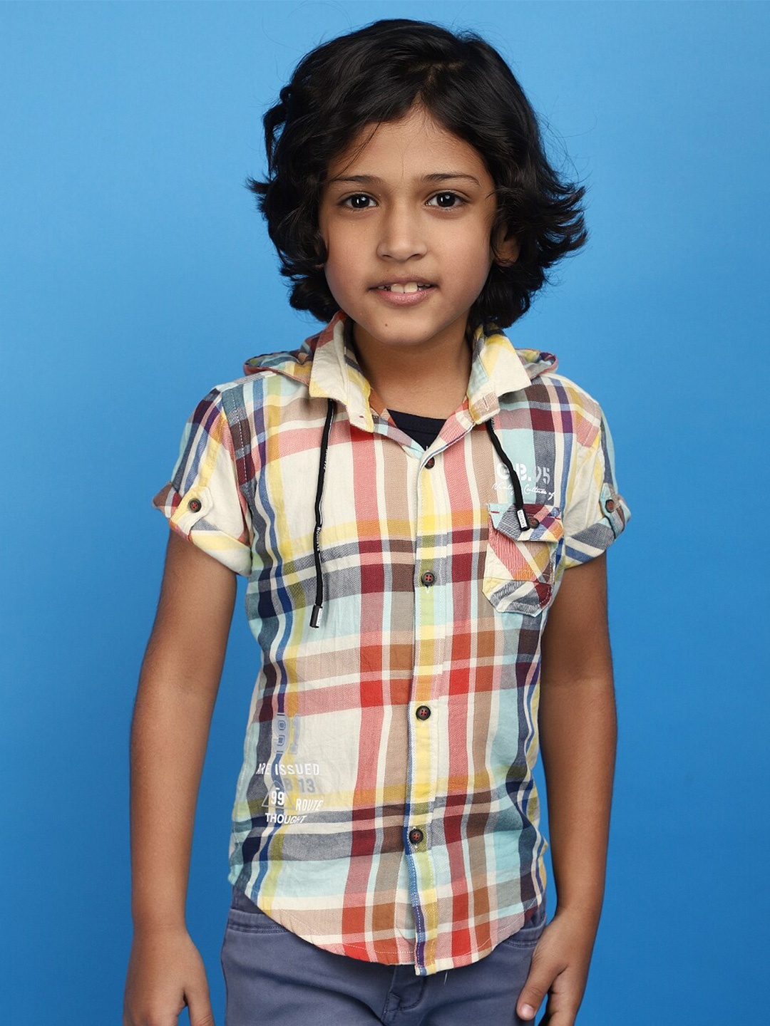 

V-Mart Boys Checked Opaque Cotton Casual Shirt, Red
