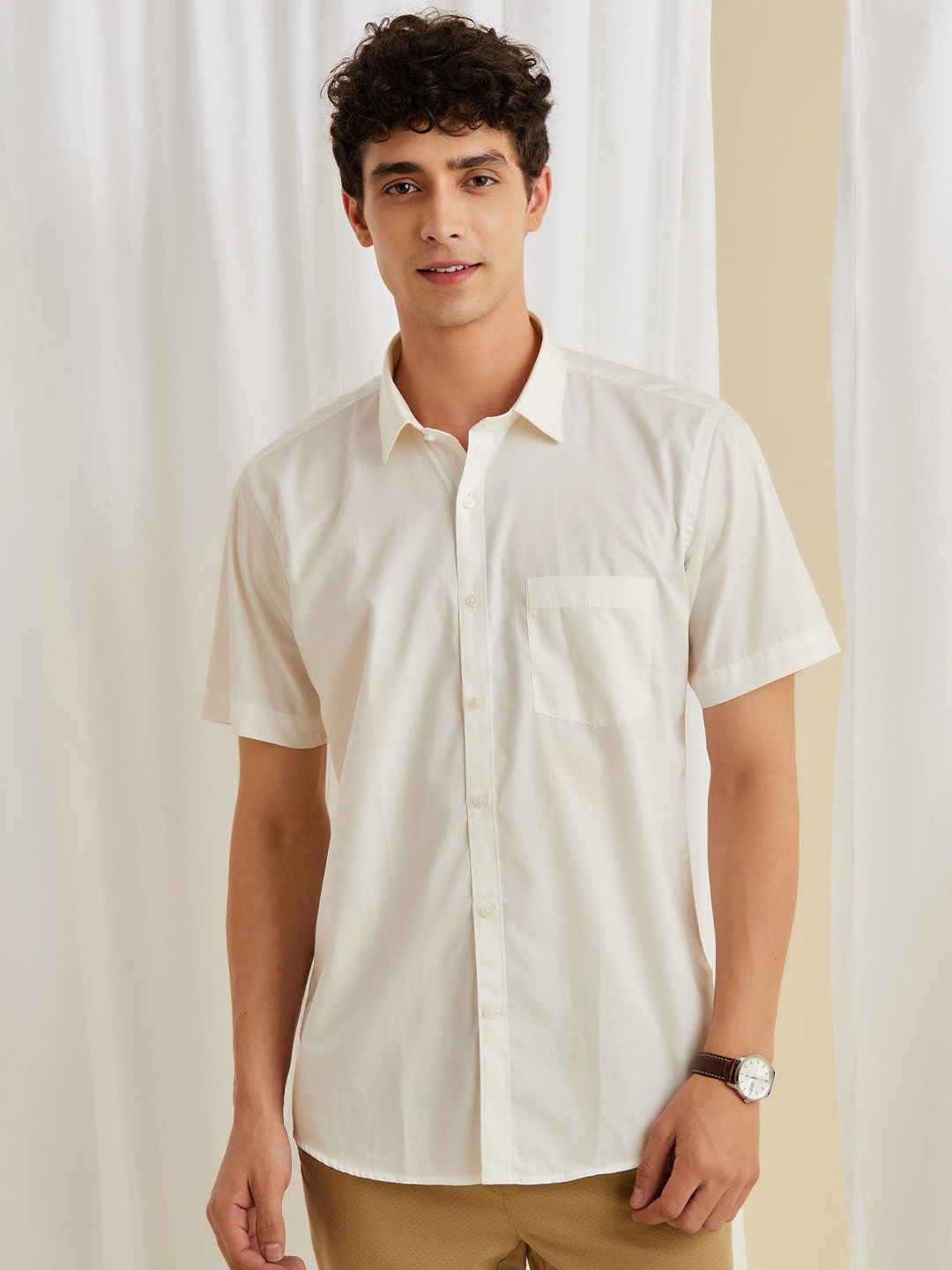 

Stori Cotton Formal Shirt, Cream
