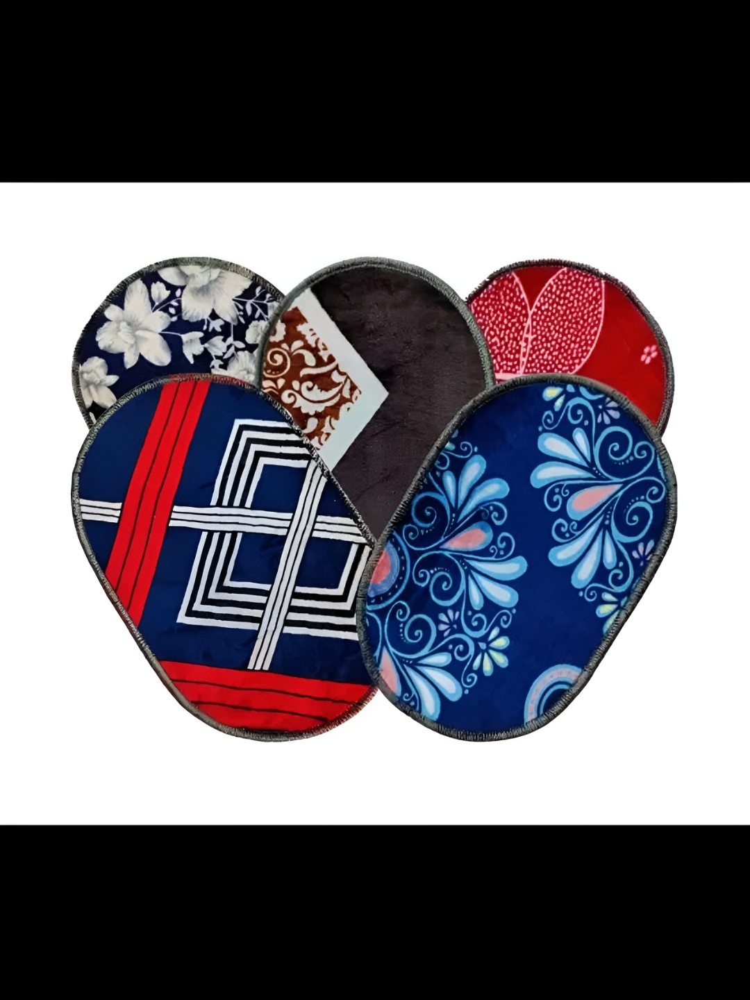 

Supreme Home Collective Blue & White 5 Pcs Printed Anti-Skid Doormats