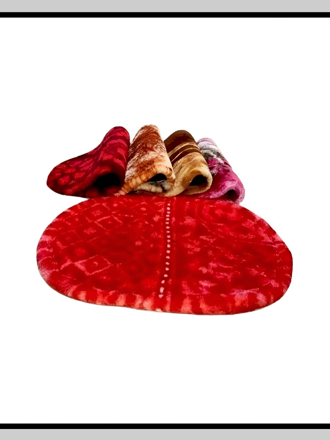 

Supreme Home Collective Red & Brown 5 Pcs Printed Anti-Skid Doormats