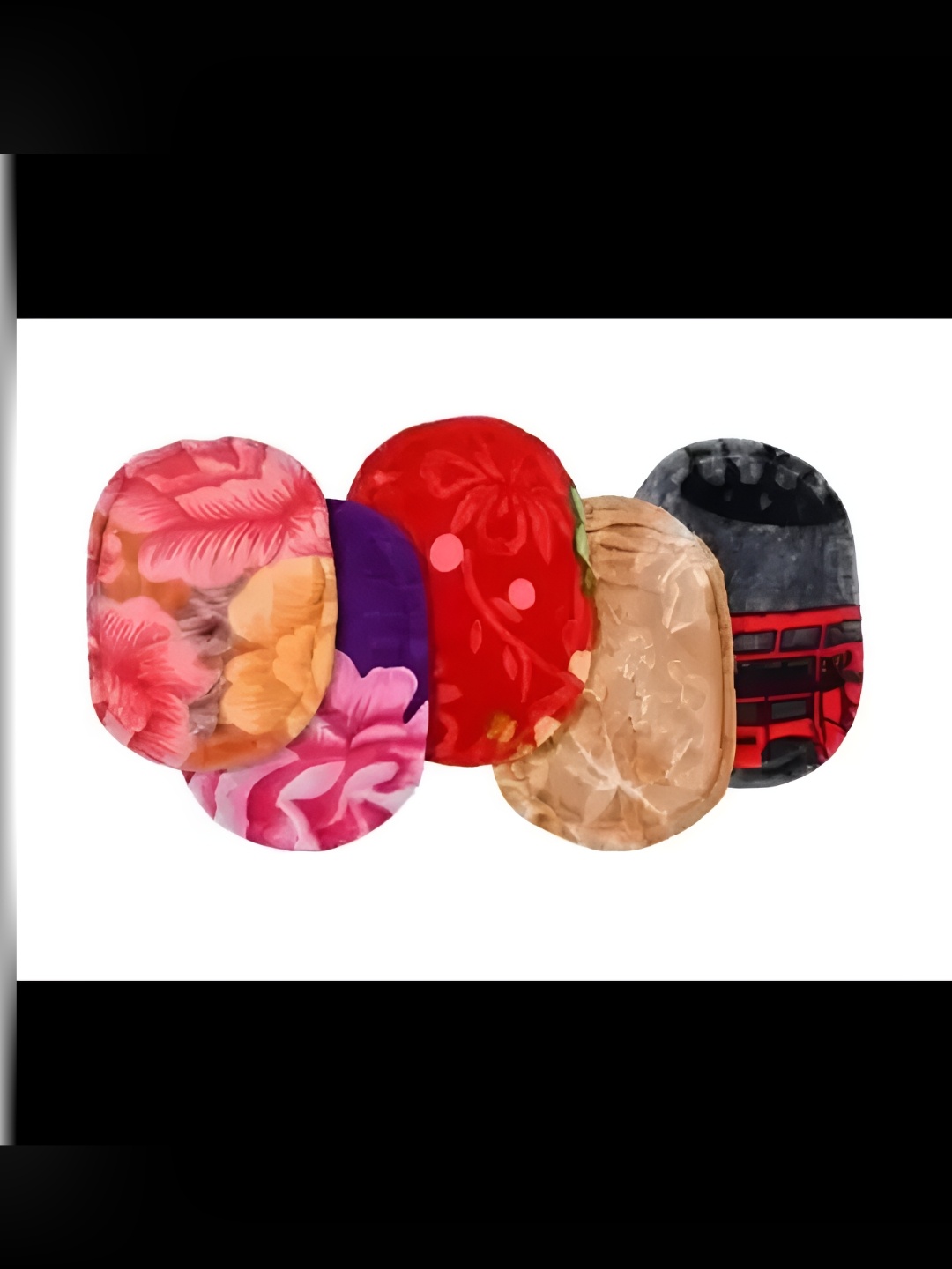

Supreme Home Collective Red & Blue 5 Pcs Printed Anti-Skid Doormats