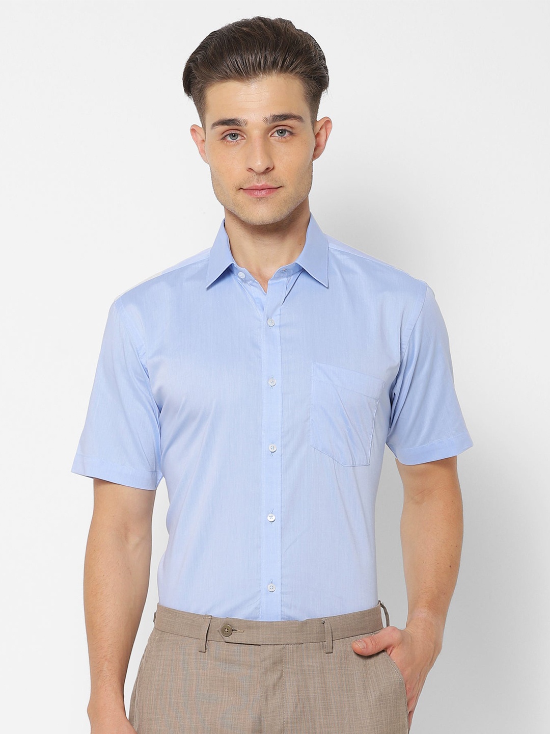 

Stori Slim Fit Striped Cotton Formal Shirt, Blue