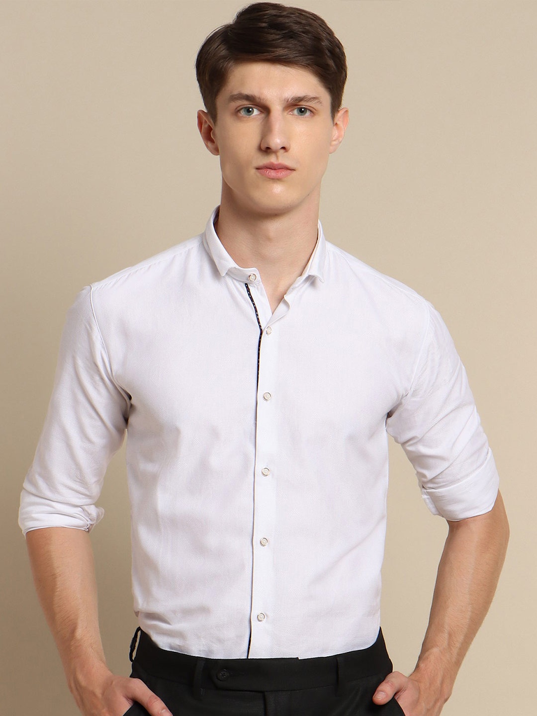 

Stori Slim Collar Slim Fit Party Shirt, White