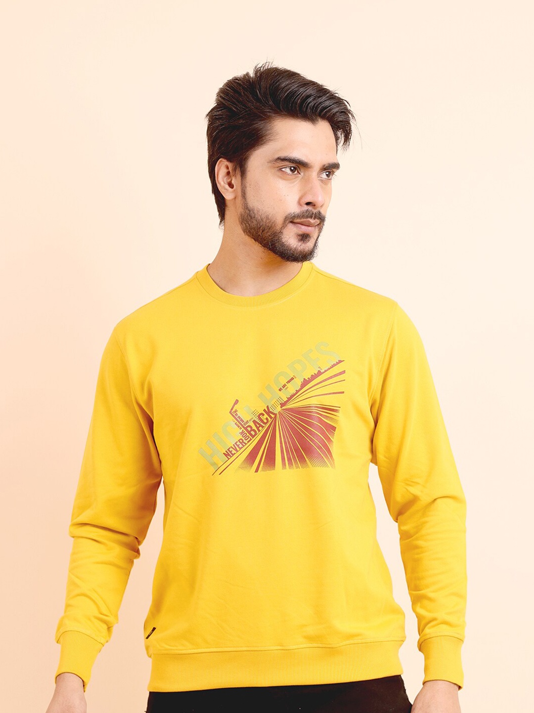 

berry blues Printed Cotton Pullover, Yellow