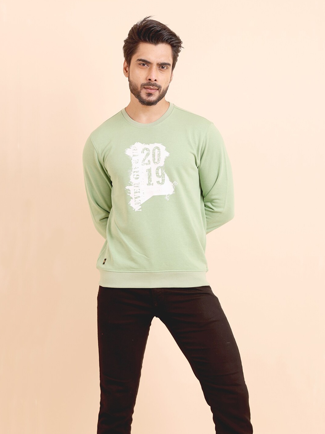 

berry blues Printed Cotton Pullover, Green