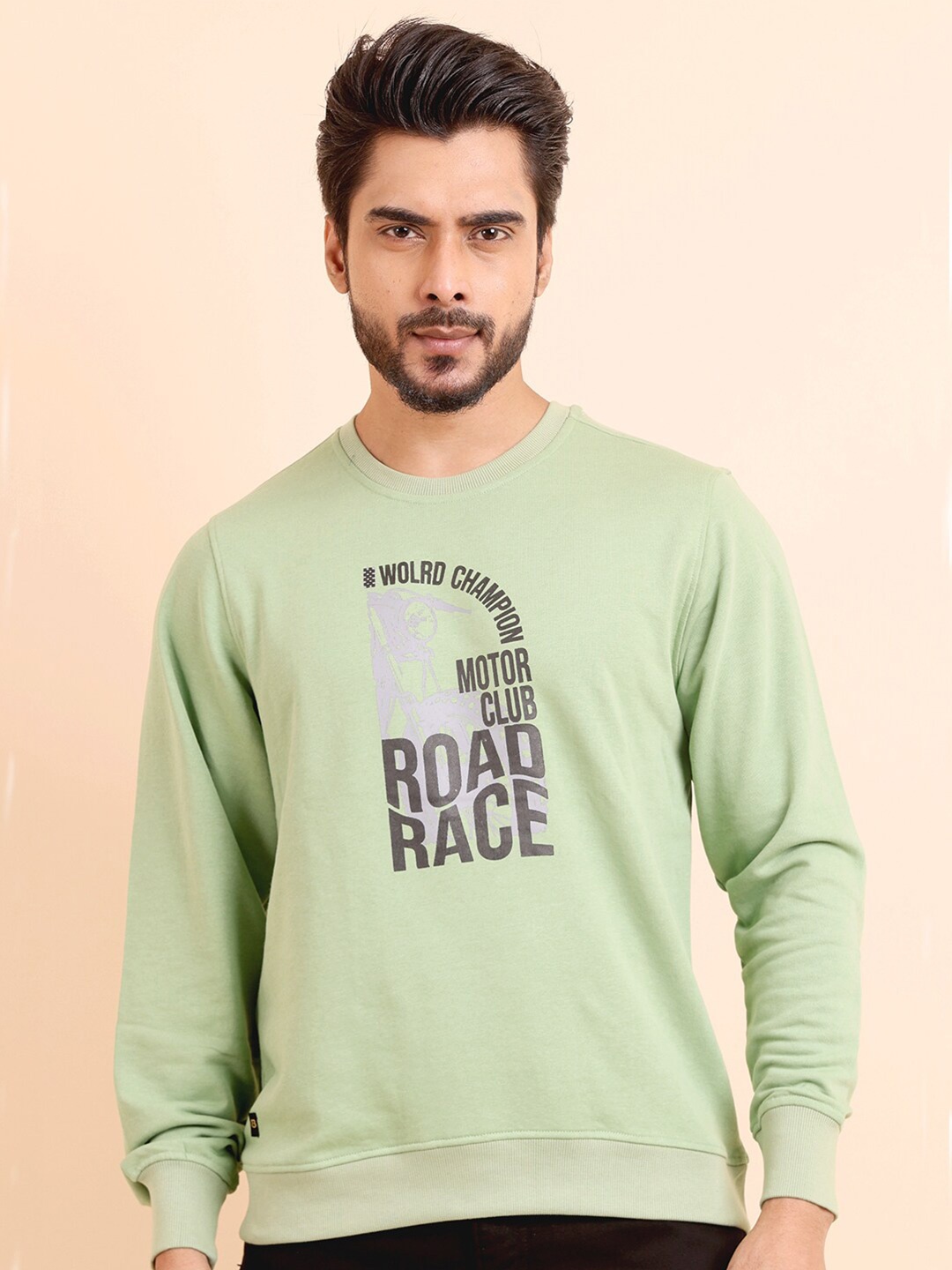 

berry blues Printed Cotton Pullover, Green