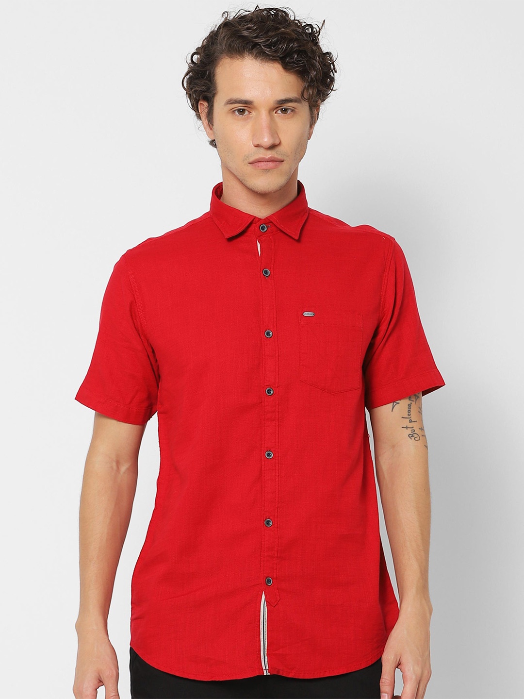 

Red Flame Cotton Casual Shirt